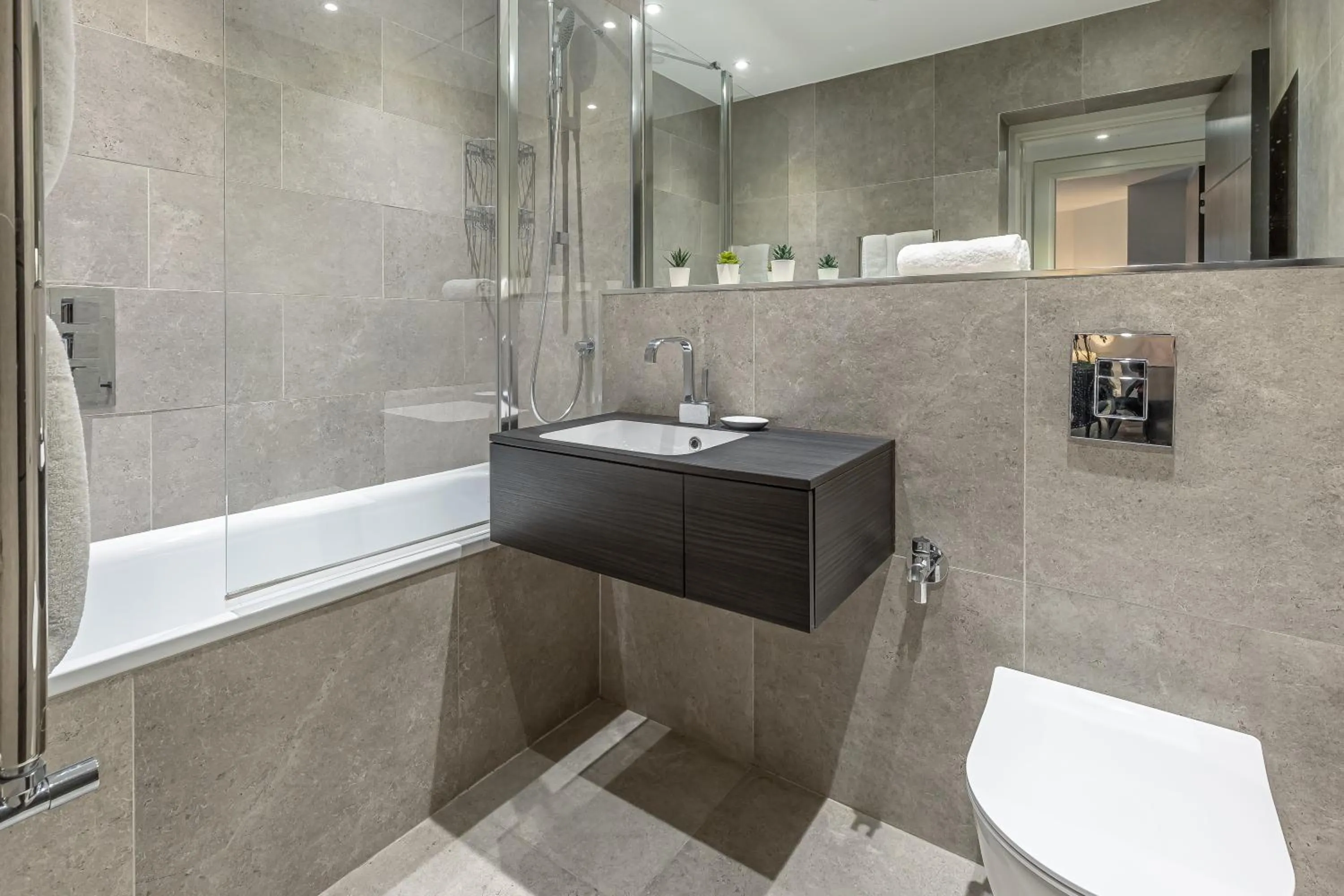 Bathroom in Green Street Residences by Aeria Apartments