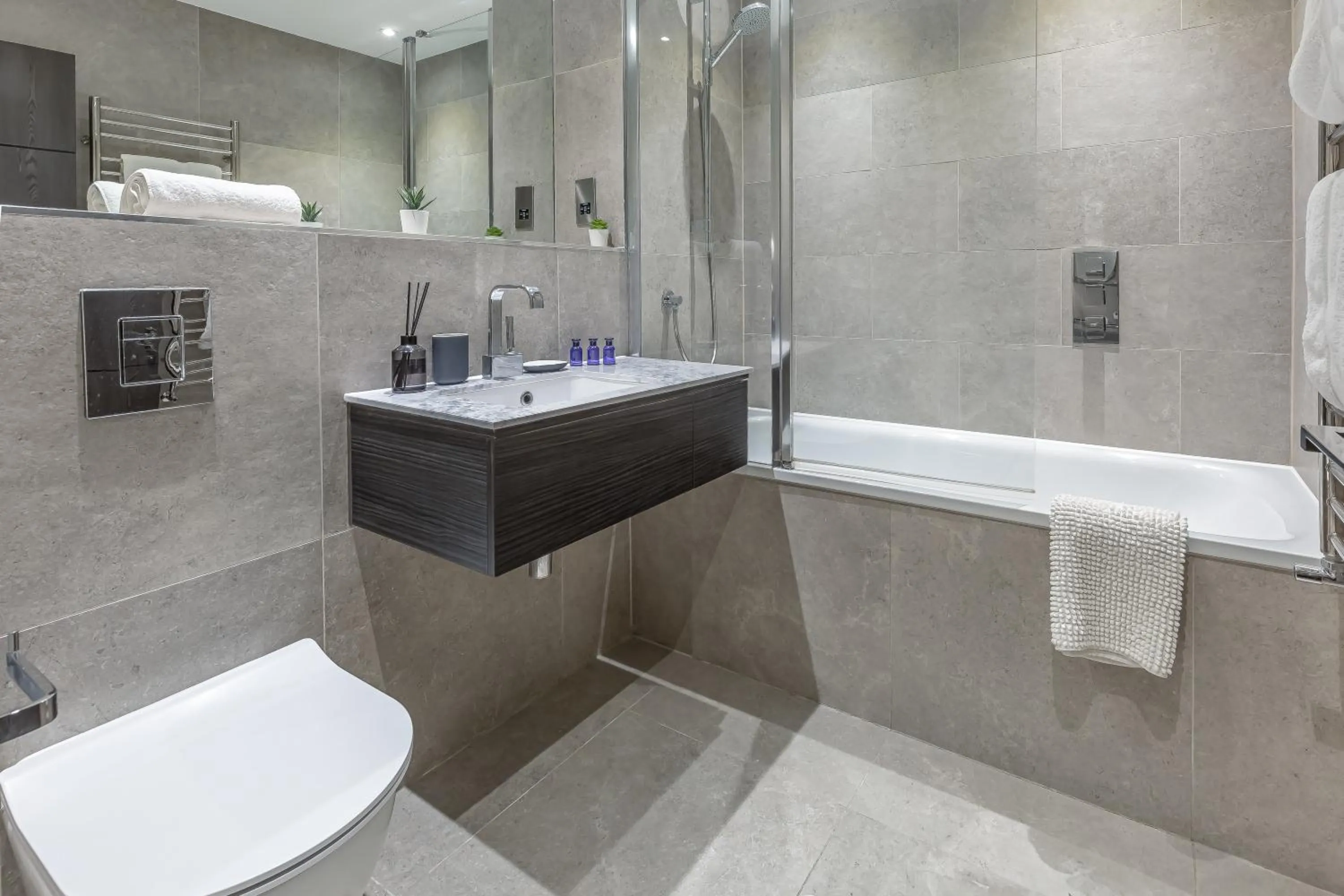 Bathroom in Green Street Residences by Aeria Apartments