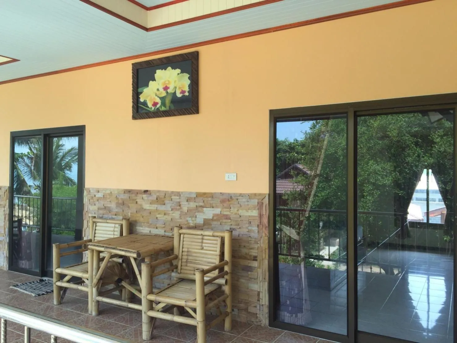 Balcony/Terrace in Rainbow Bungalow Haadrin Koh Phangan