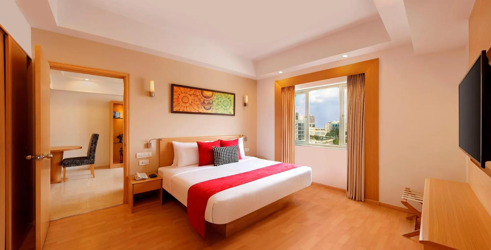 Photo of the whole room, Bed in Lemon Tree Hotel, Gachibowli, Hyderabad