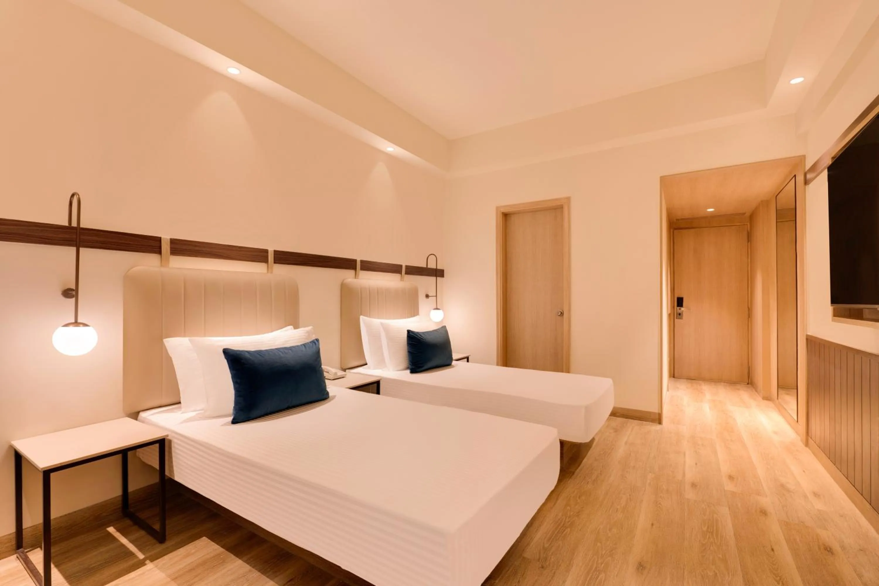 Bed in Lemon Tree Hotel, Gachibowli, Hyderabad