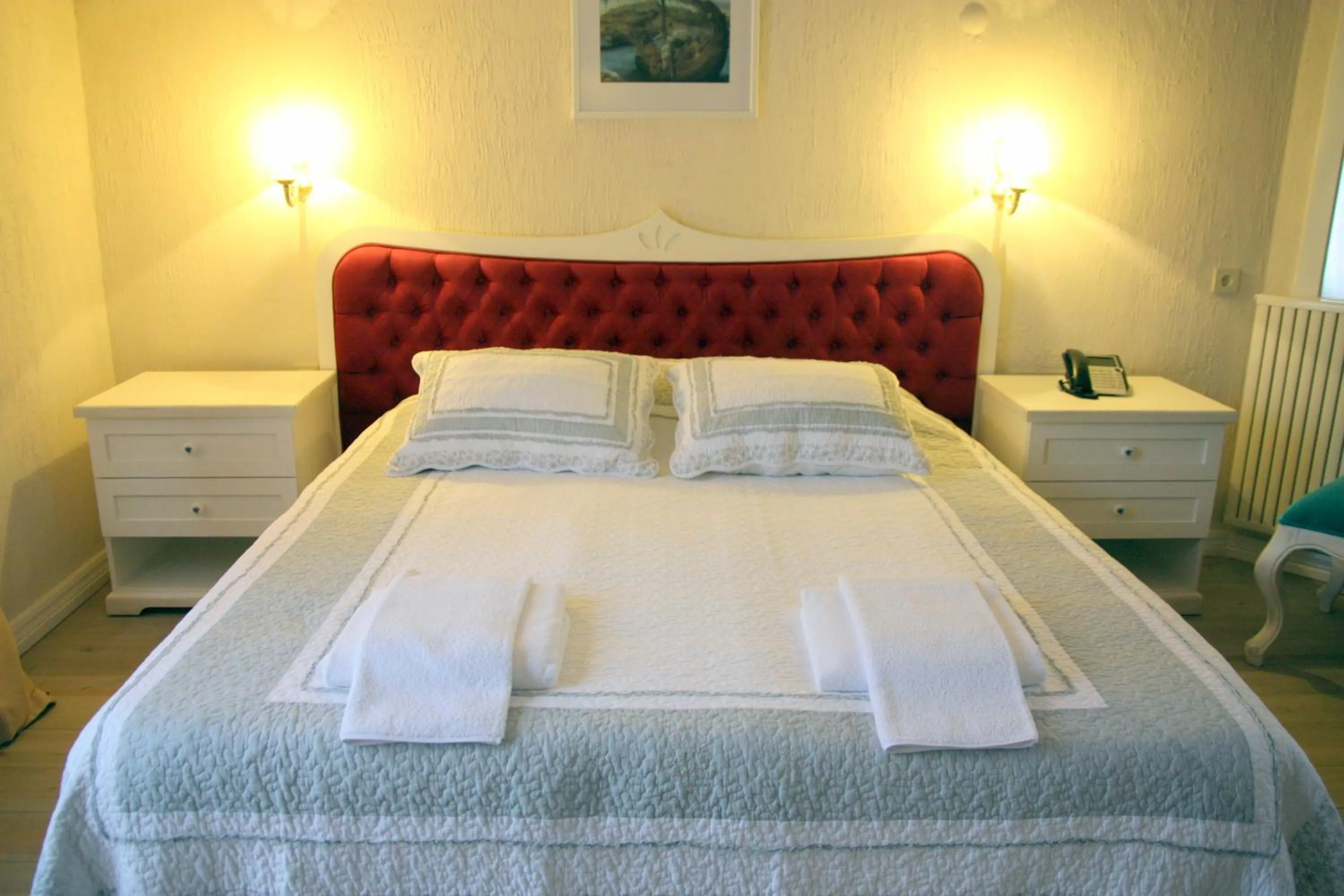 Bed in Aeneas Hotel