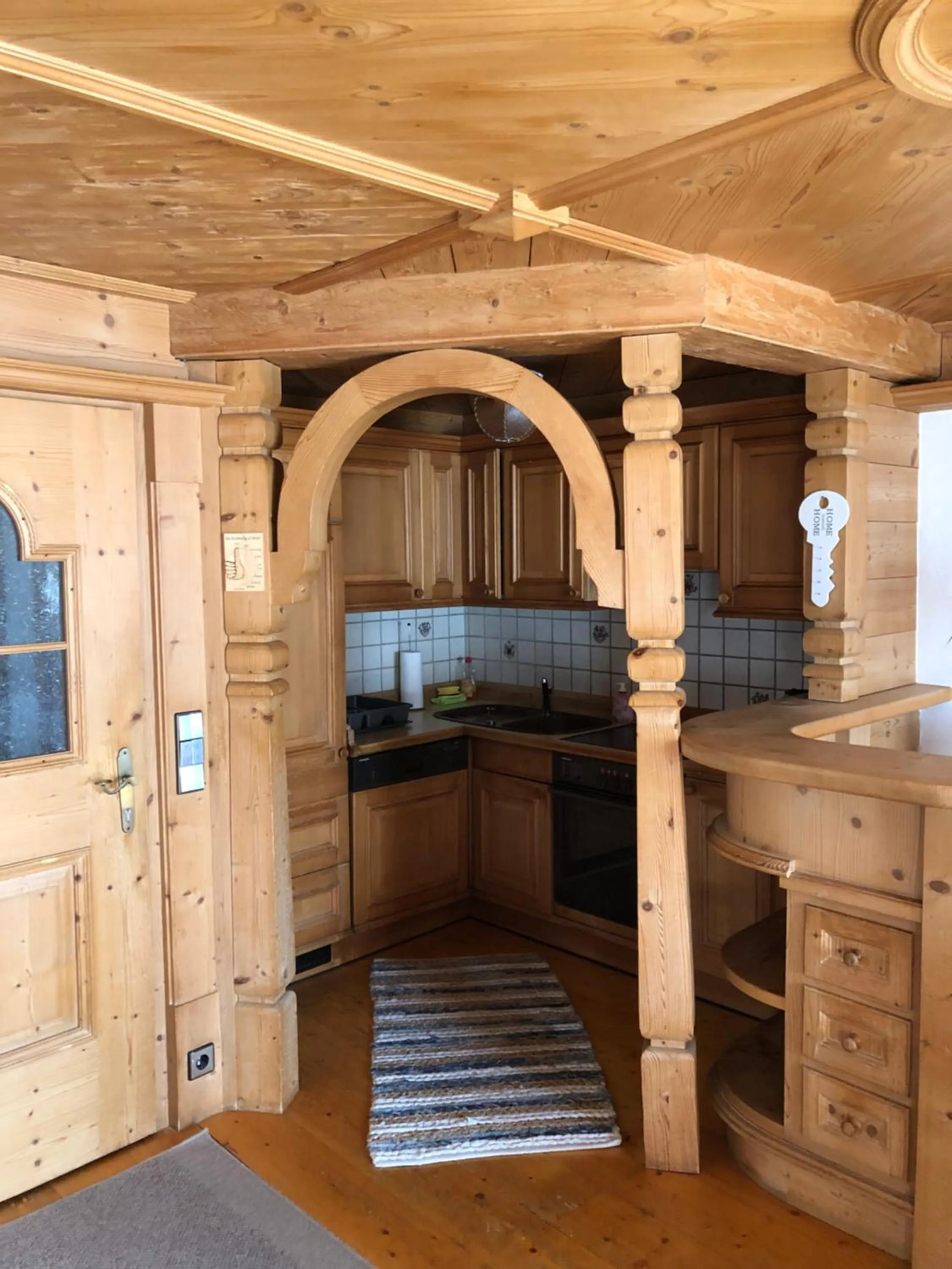 Kitchen or kitchenette in Hotel Sonnleiten