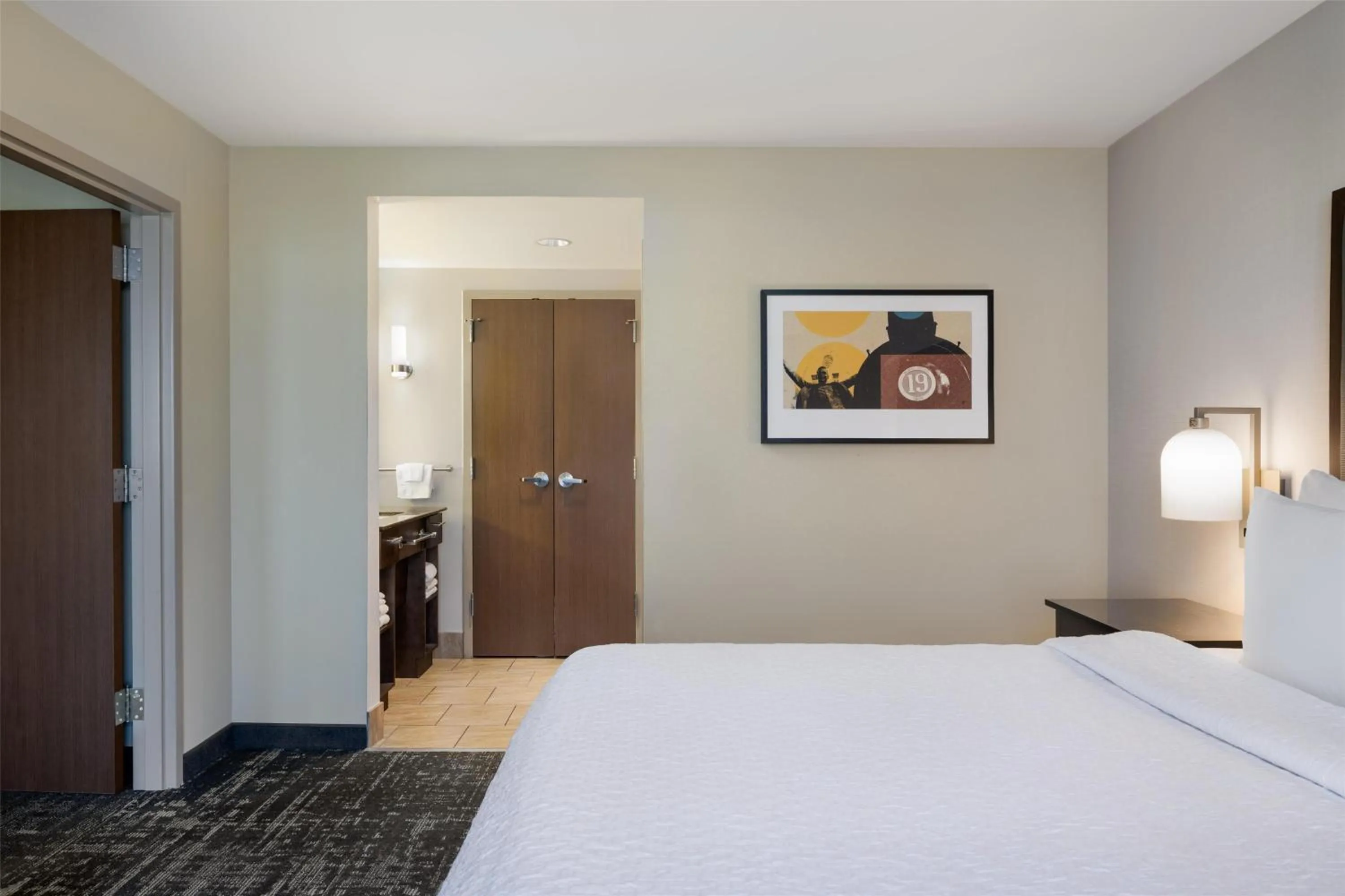 Bed in Homewood Suites by Hilton Ankeny