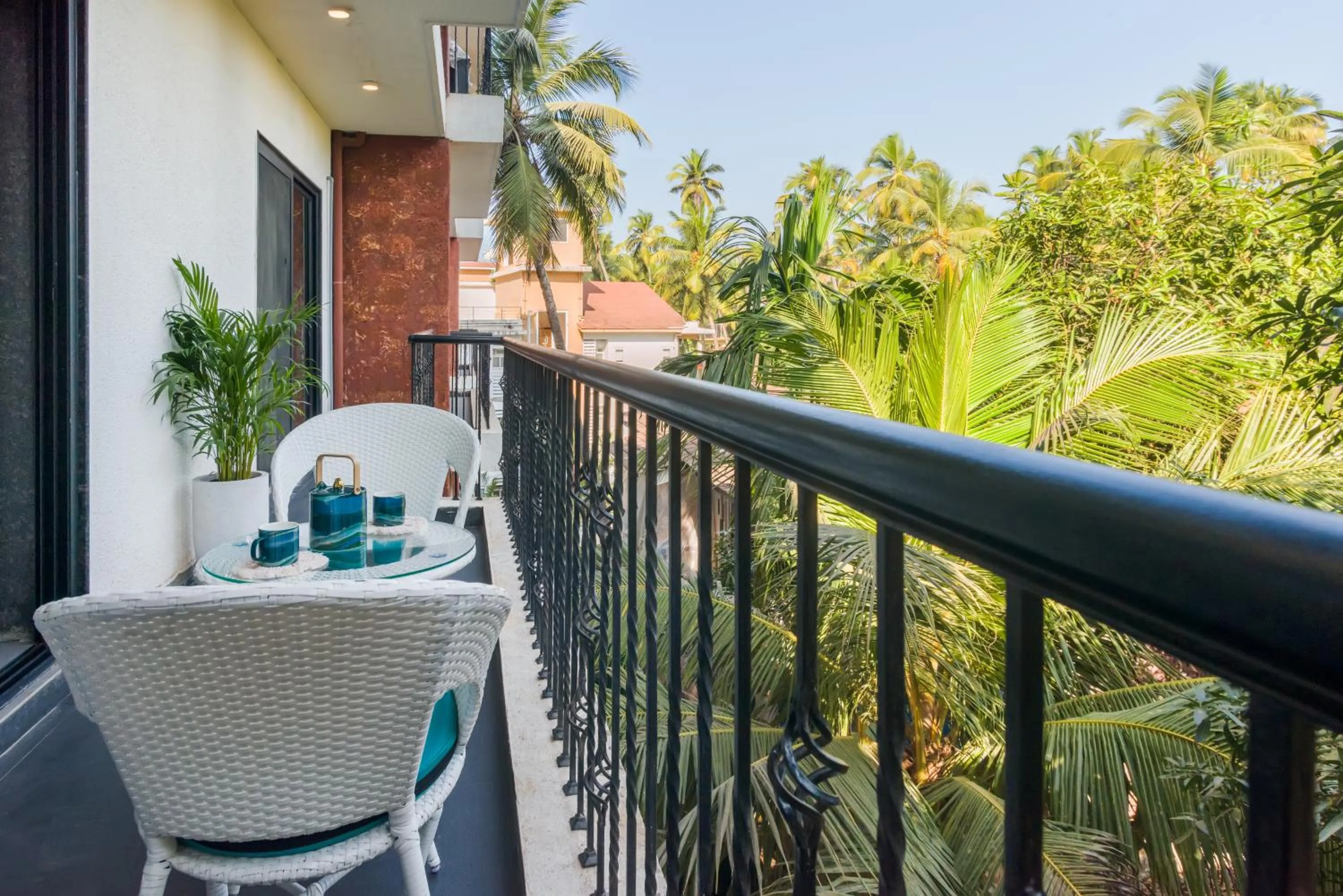 Balcony/Terrace in Etereo Stays, Luxury Premium Apartments Baga, Arpora, Goa