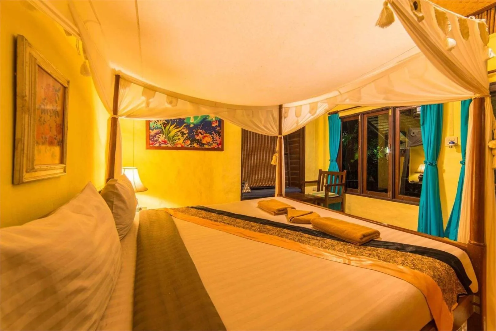 Bed in Villa Bali Eco Resort, Rayong