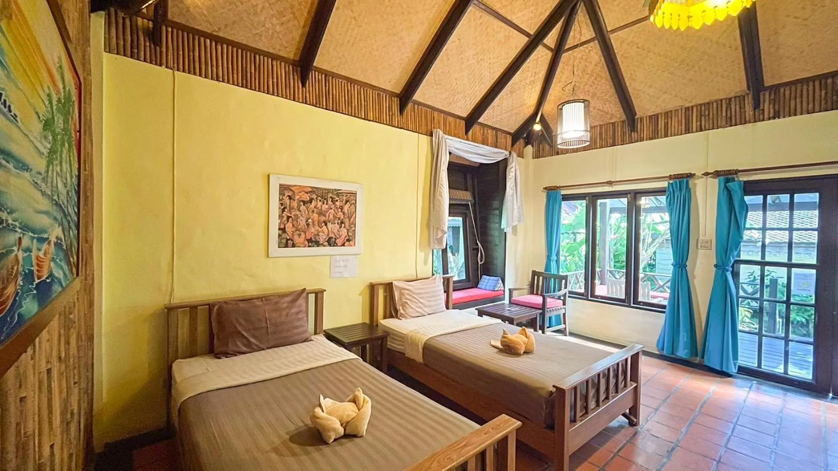 Bed in Villa Bali Eco Resort, Rayong