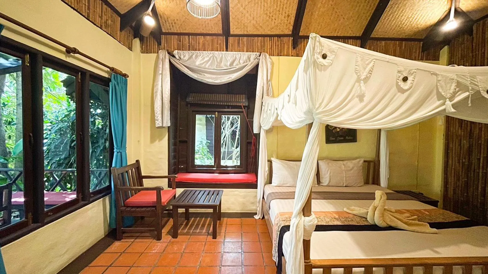 Bed in Villa Bali Eco Resort, Rayong