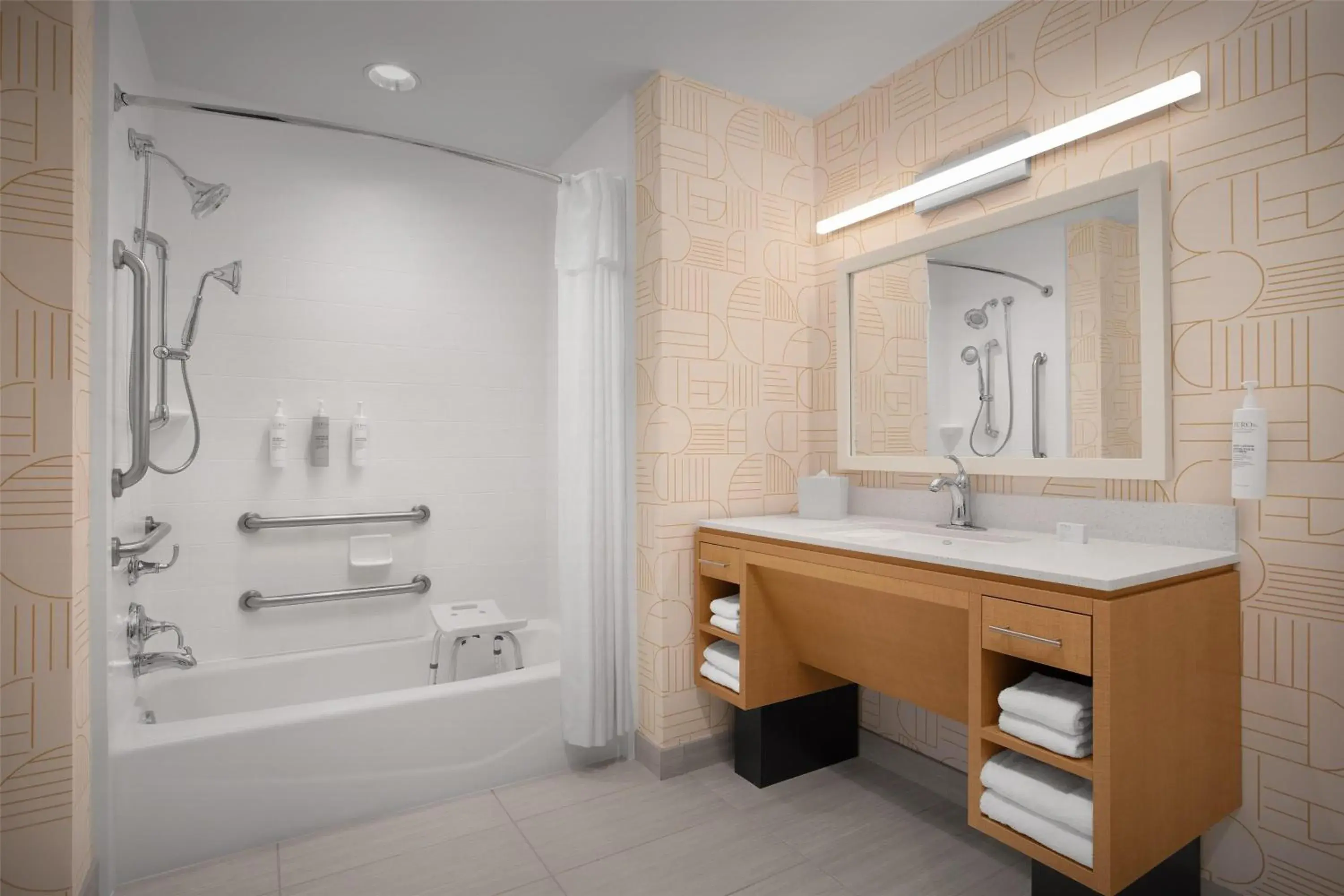 Bathroom in Home2 Suites by Hilton Sioux Falls Sanford Medical Center Bathroom in Home2 Suites by Hilton Sioux Falls Sanford Medical Center