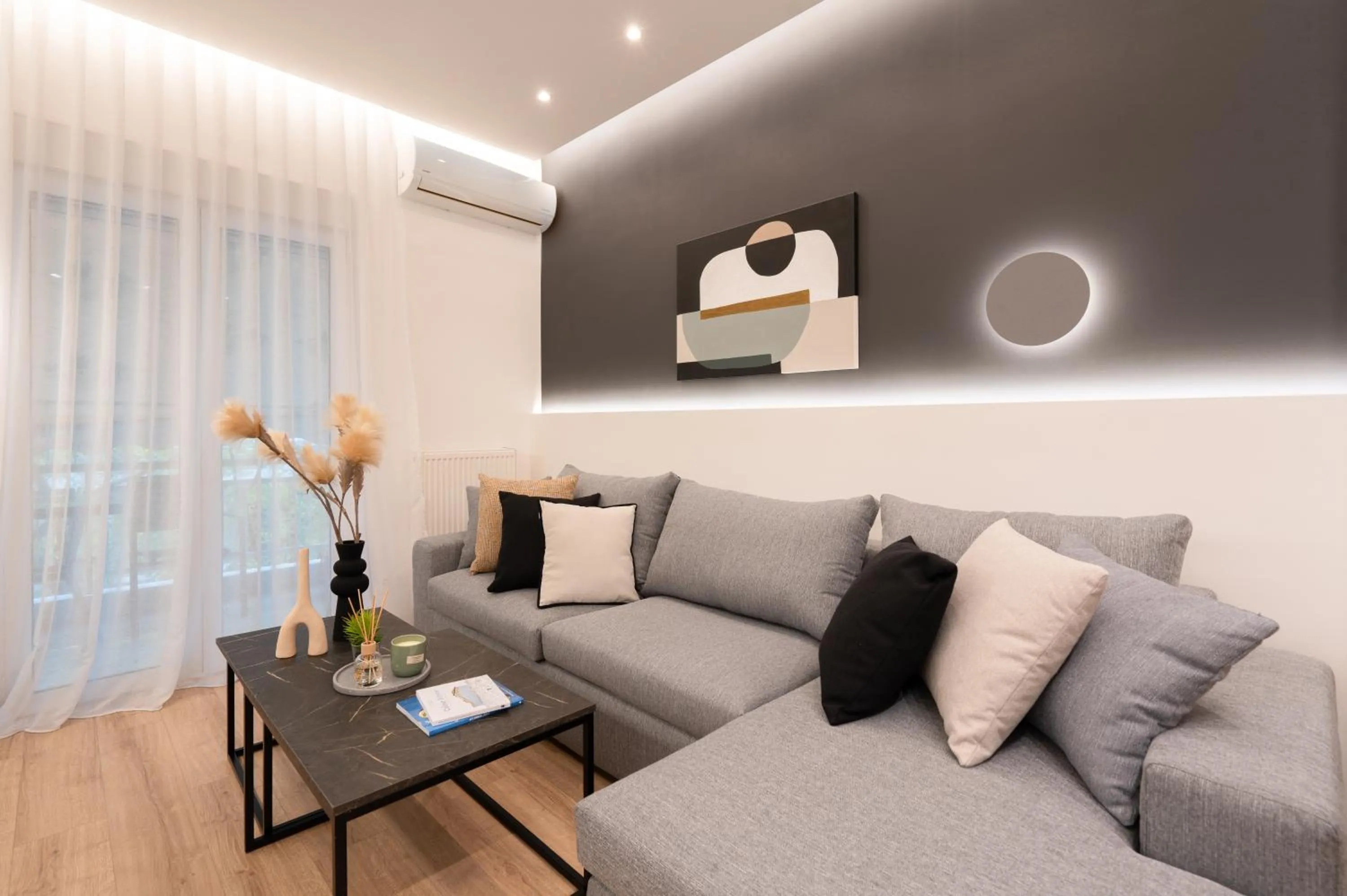 Living room in Exclusive and Deluxe Apartment in Athens City
