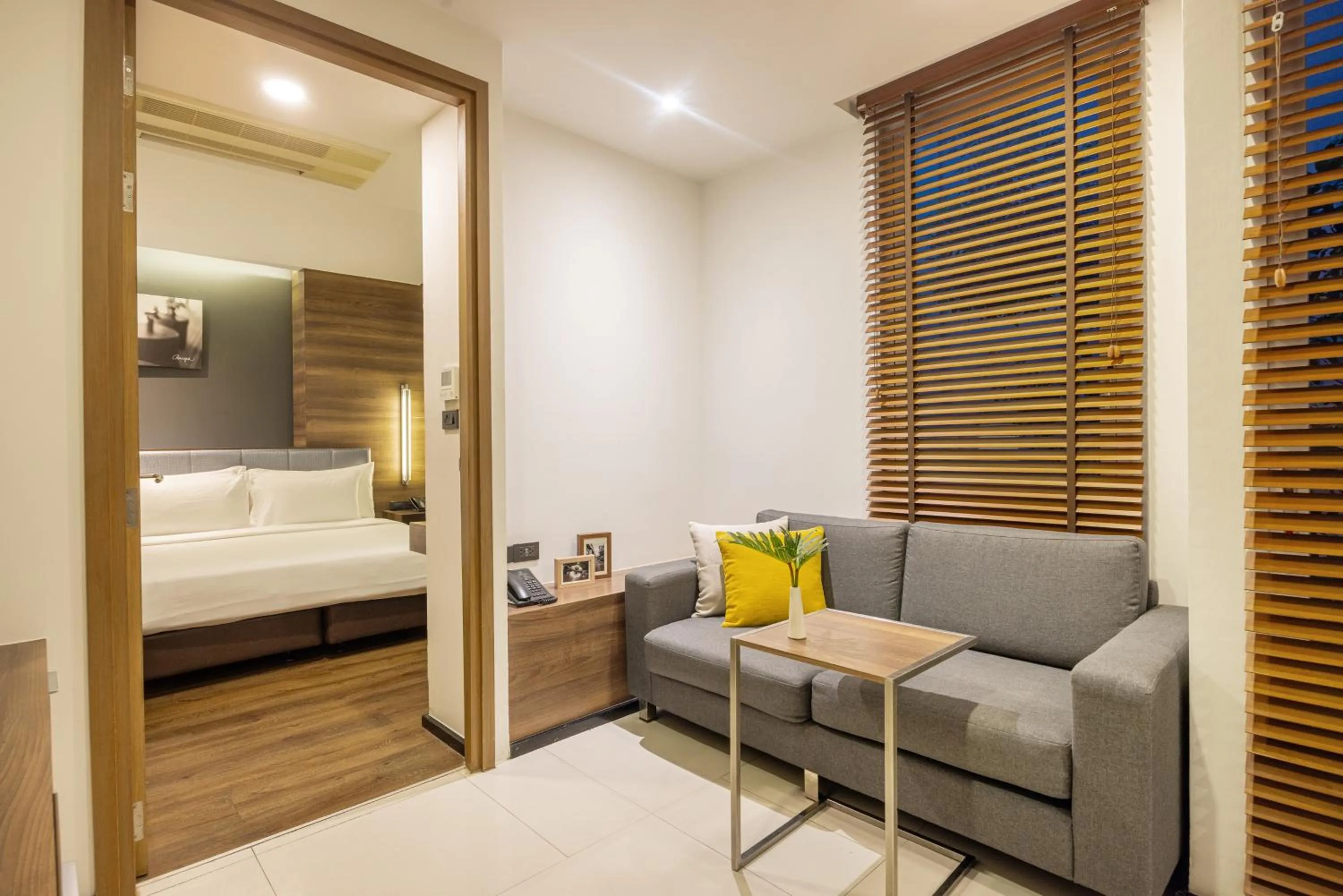 Living room, Bed in LiT BANGKOK Residence