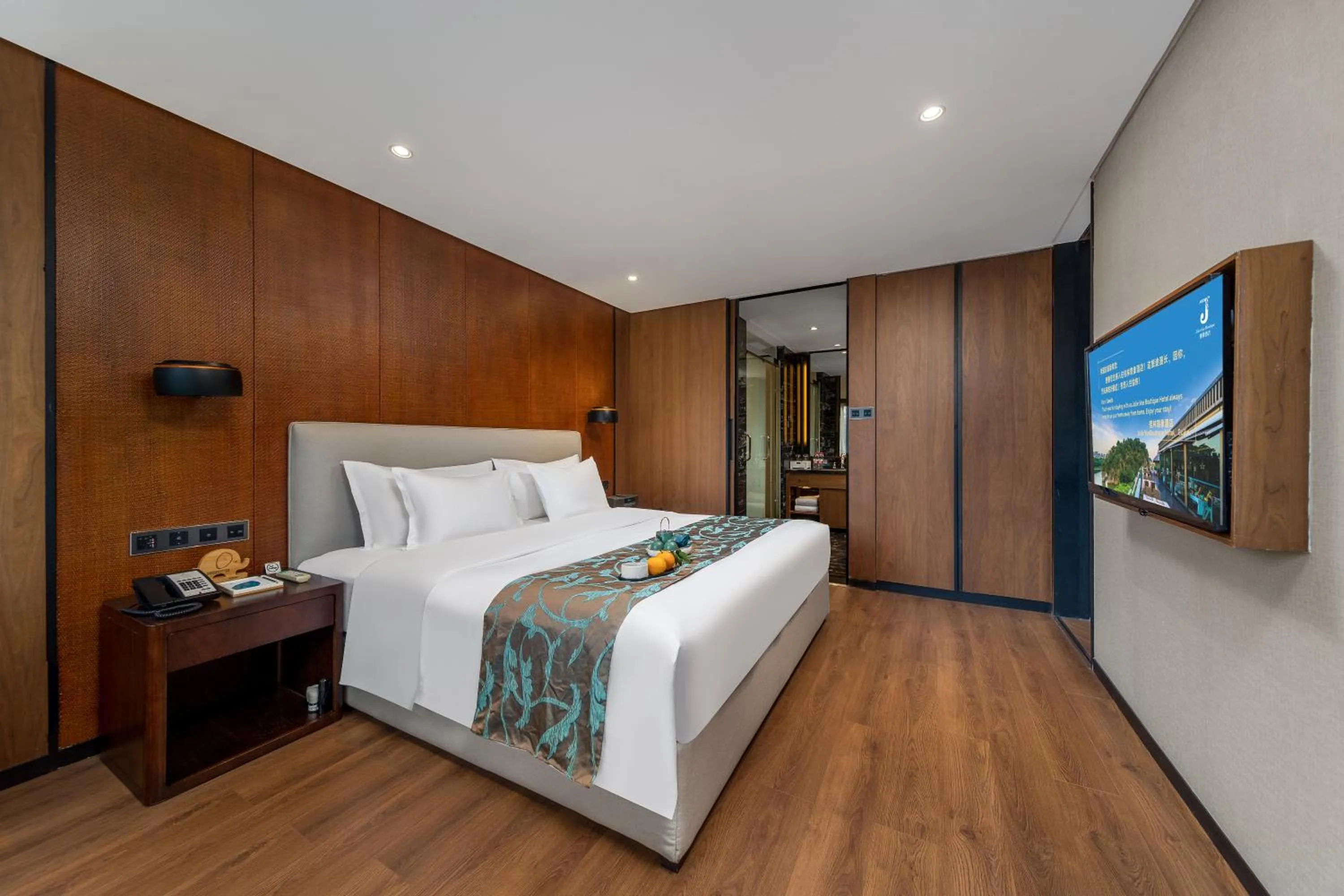 Bed in Jolie Vue Boutique Hotel Guilin (near Elephant Trunk Hill)