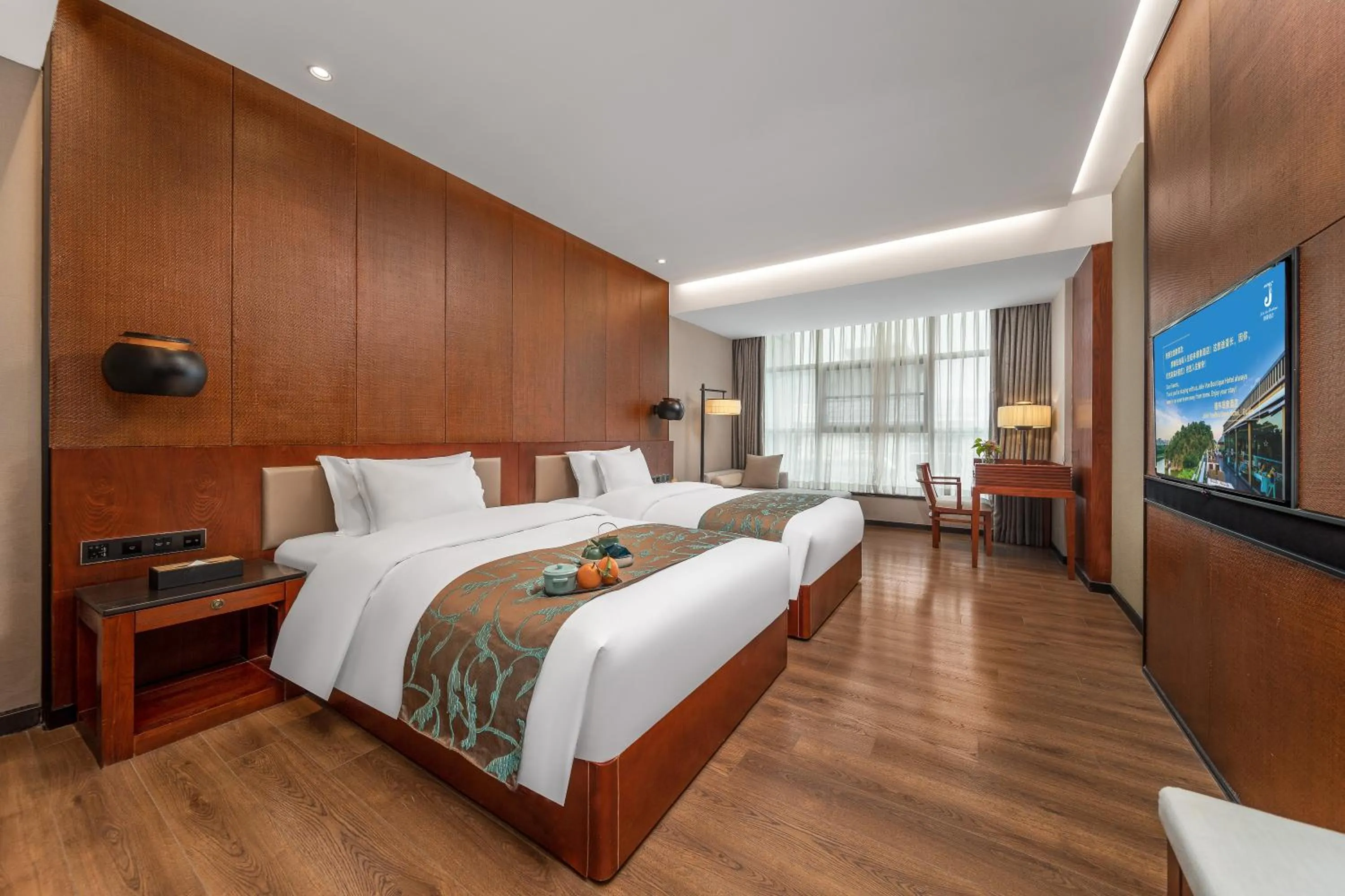 Bed in Jolie Vue Boutique Hotel Guilin (near Elephant Trunk Hill)