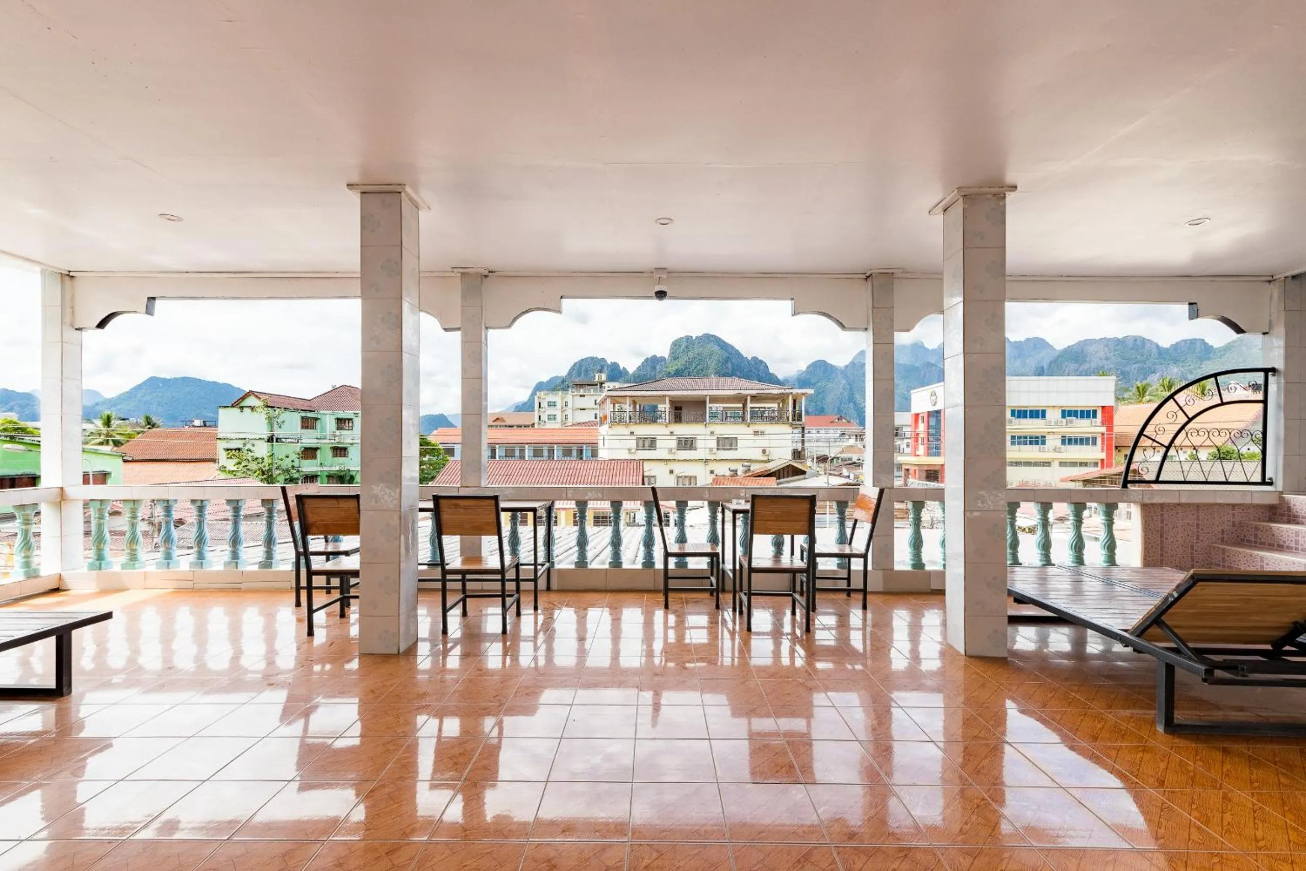 Balcony/Terrace in VangVieng Charming Boutique Hotel