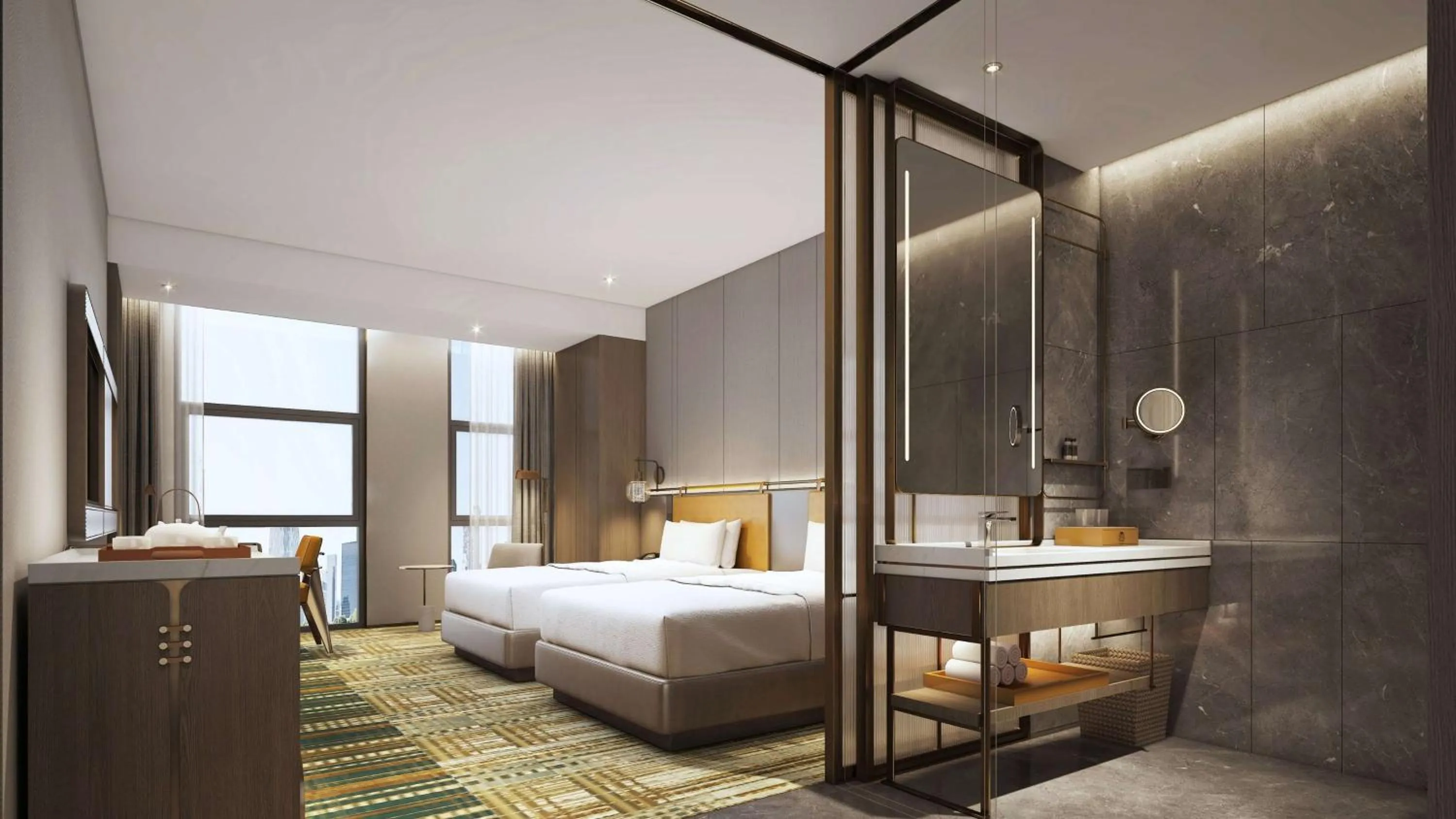 Bed in Hotel Plume Chengdu, Tapestry Collection By Hilton