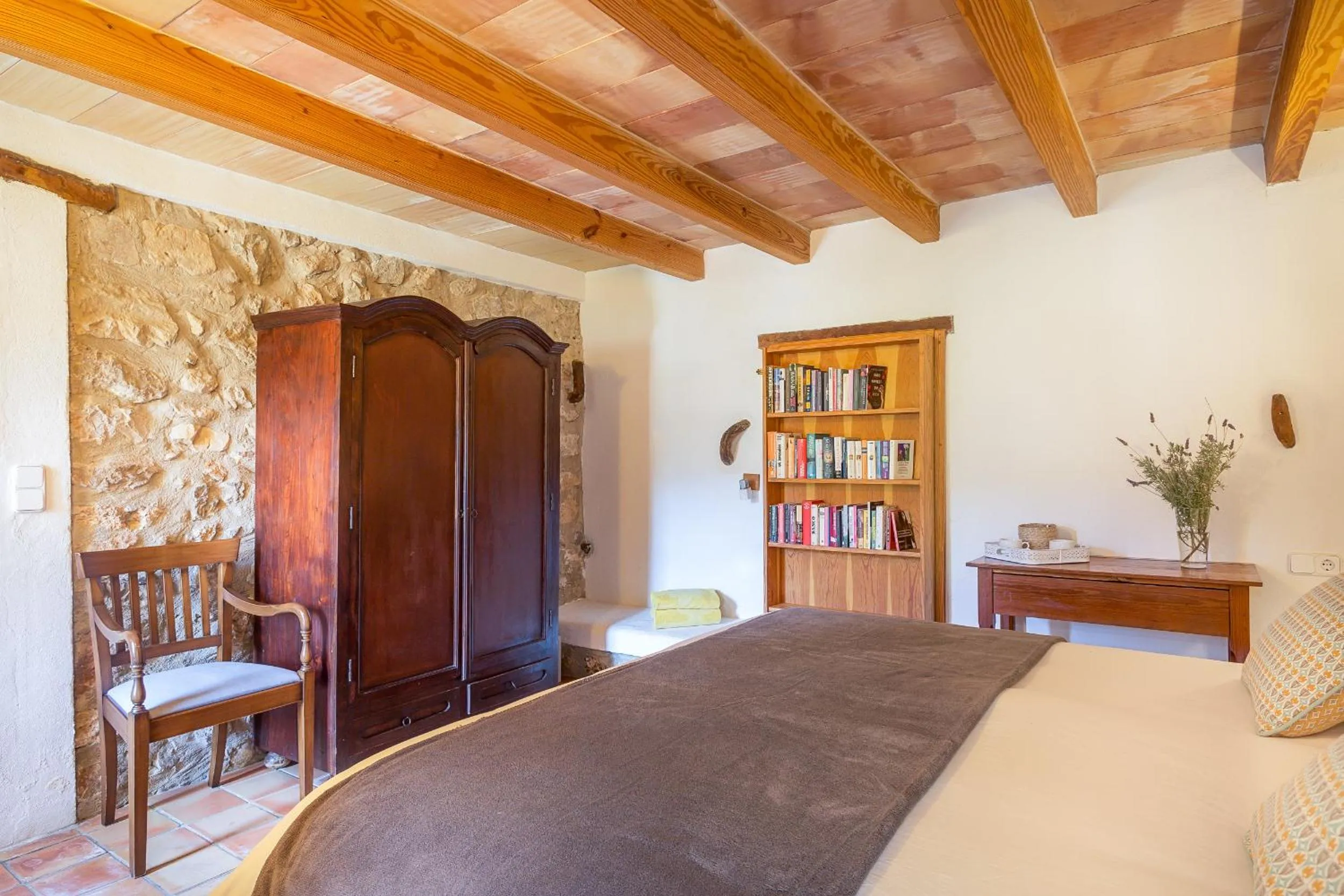 Bedroom, Bed in Finca Es Castell