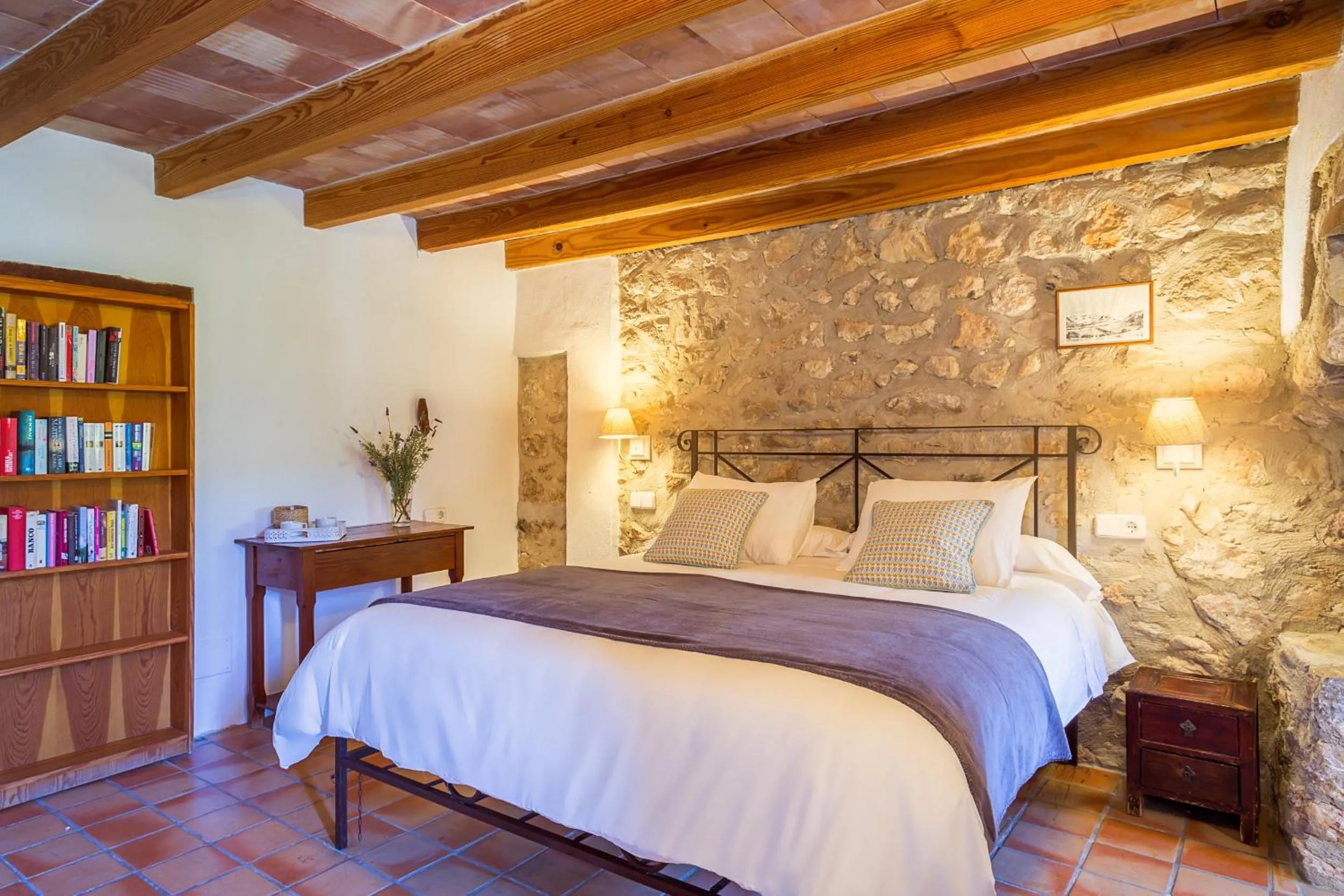 Bedroom, Bed in Finca Es Castell