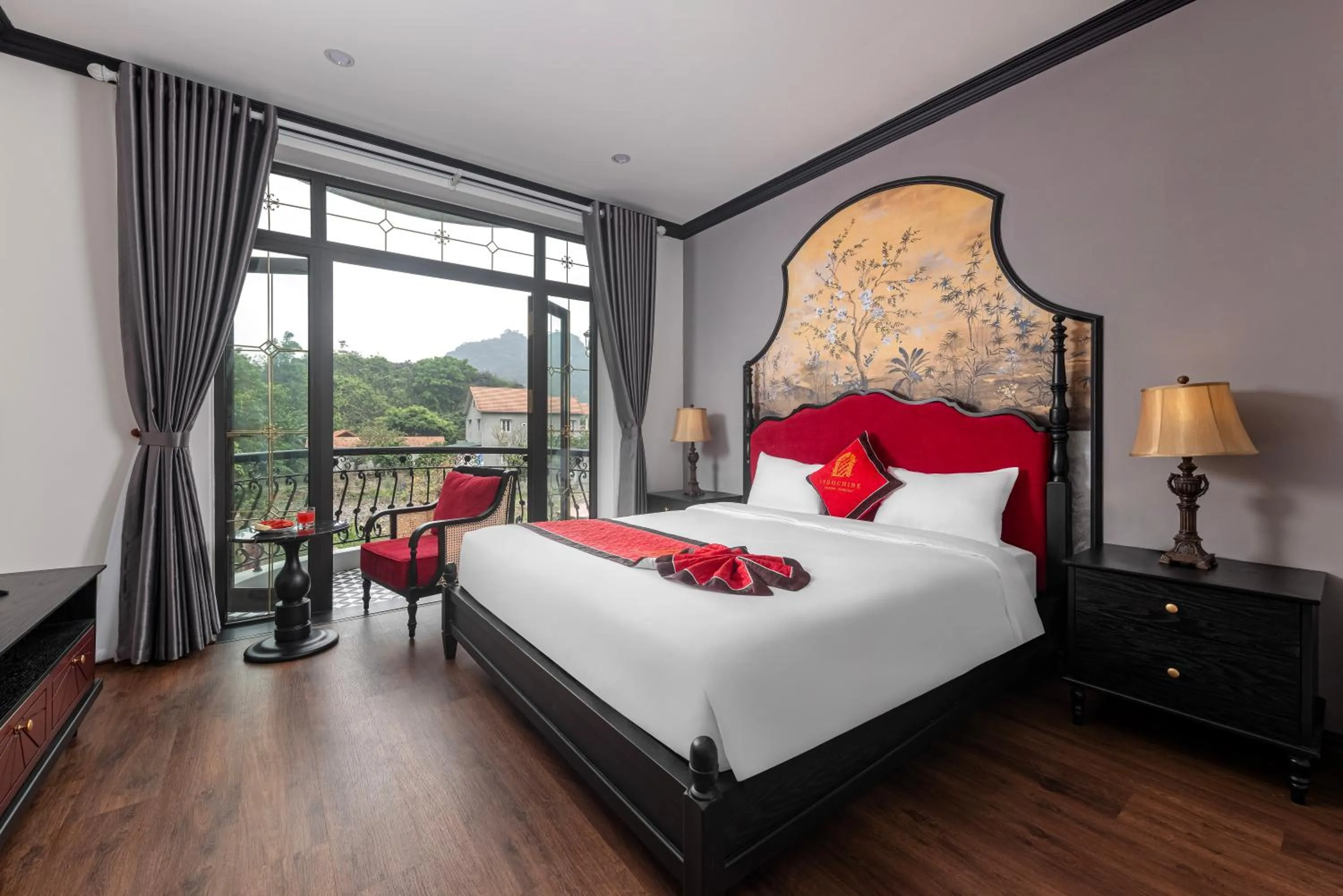 Bed in Indochine Boutique Hotel Ninh Bình