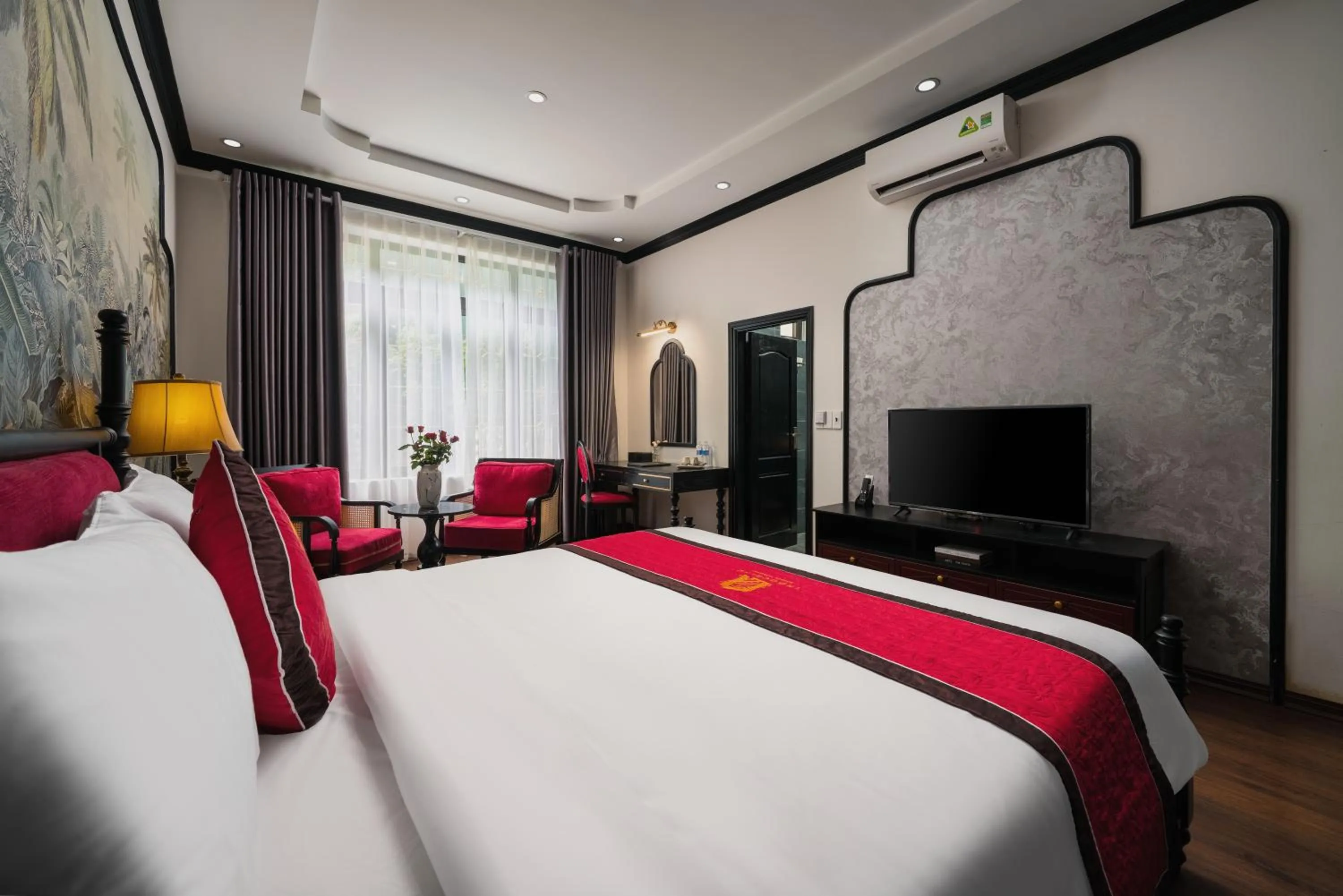 Living room, Bed in Indochine Boutique Hotel Ninh Bình