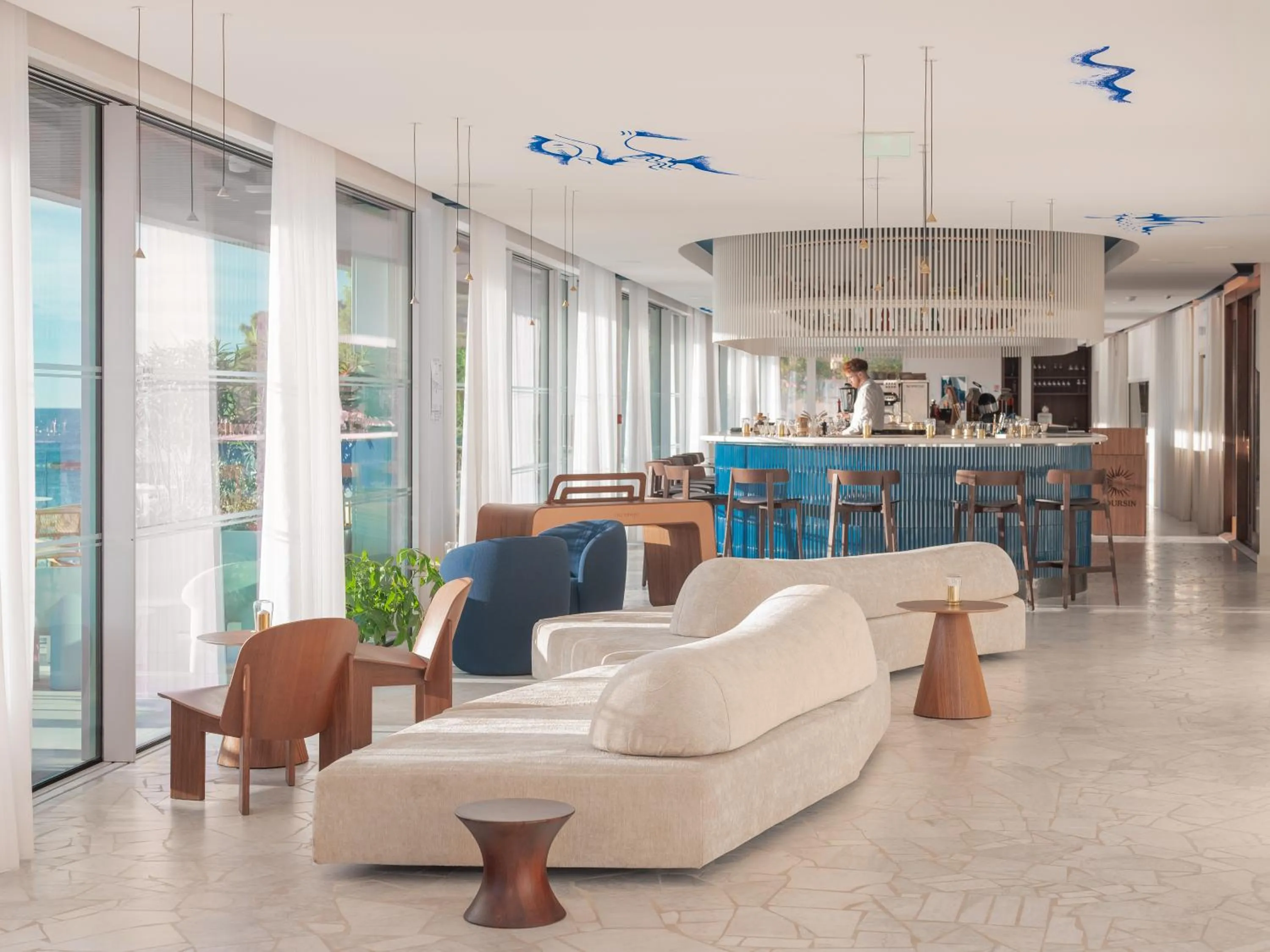 Lobby or reception in Bleu Hôtel & Spa