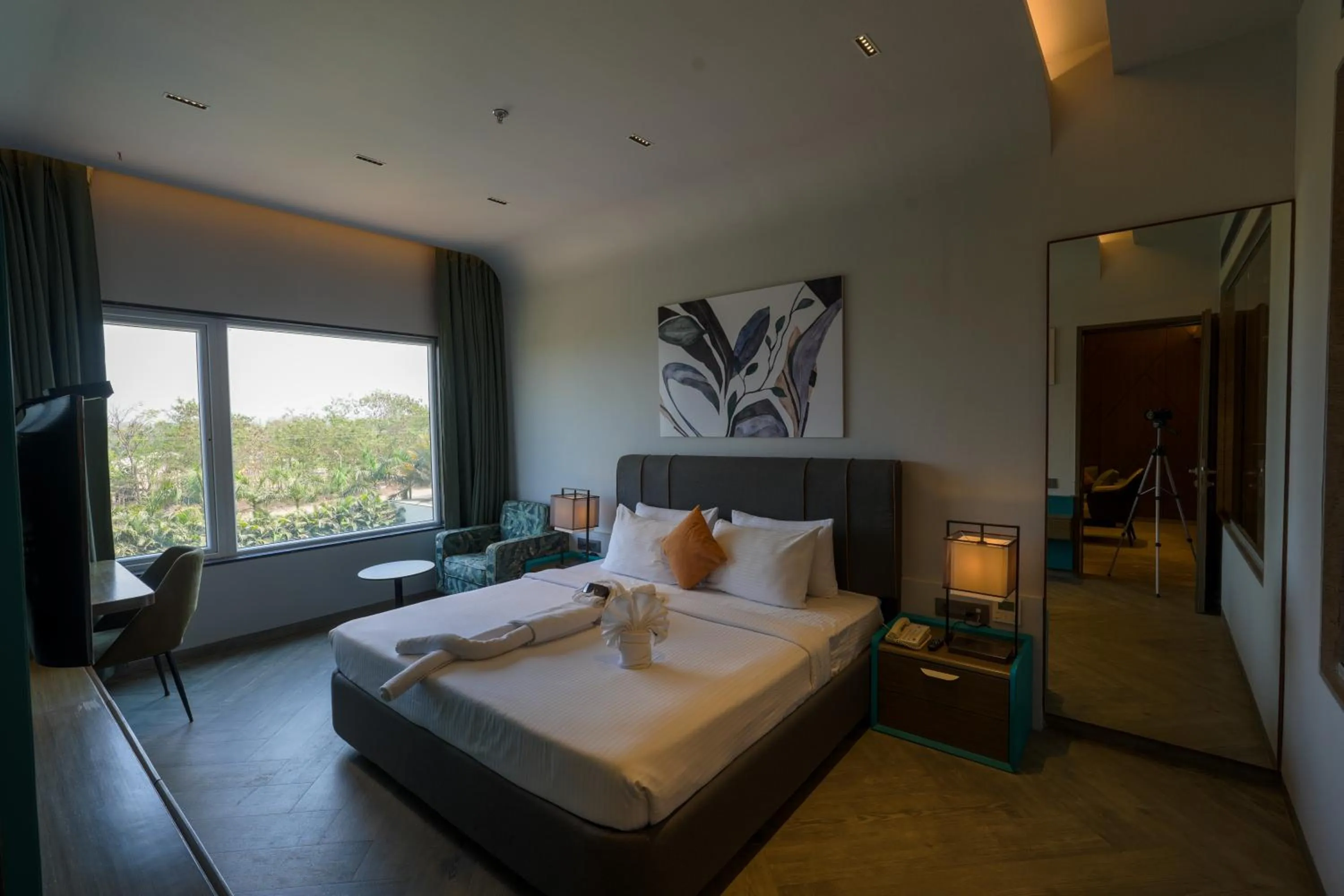 Bed in Palm Springs Resort