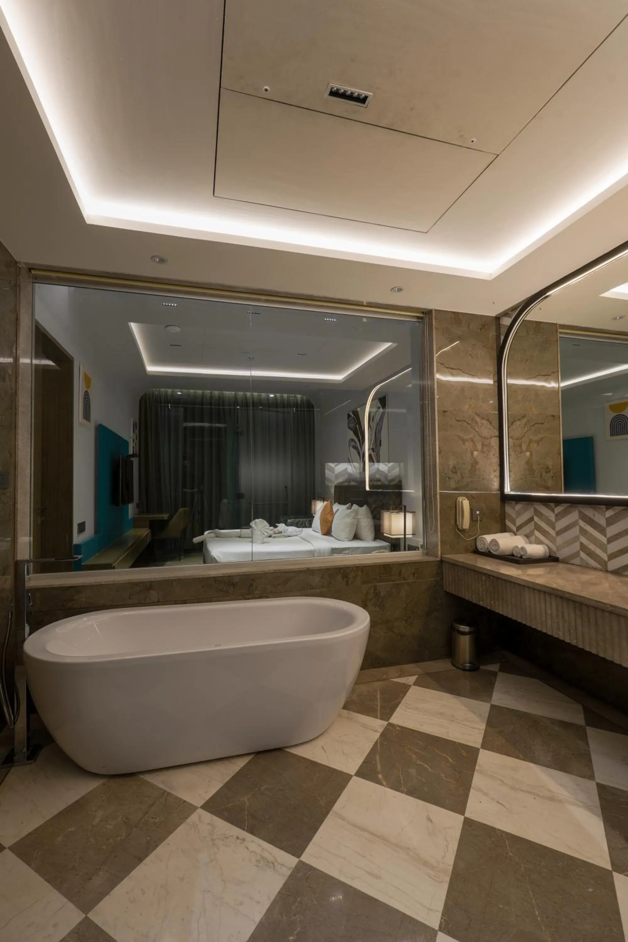 Bed in Palm Springs Resort