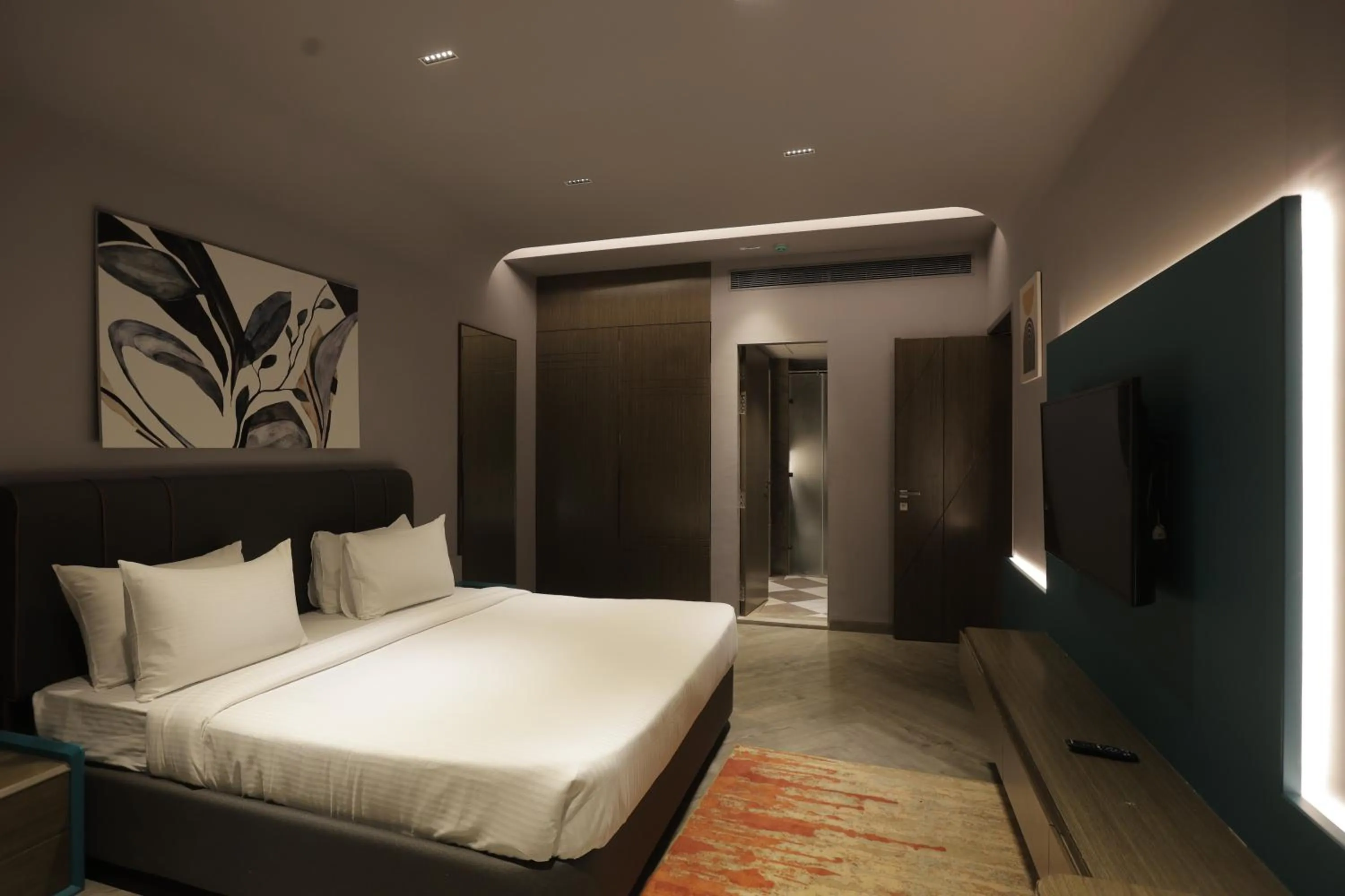 Bed in Palm Springs Resort