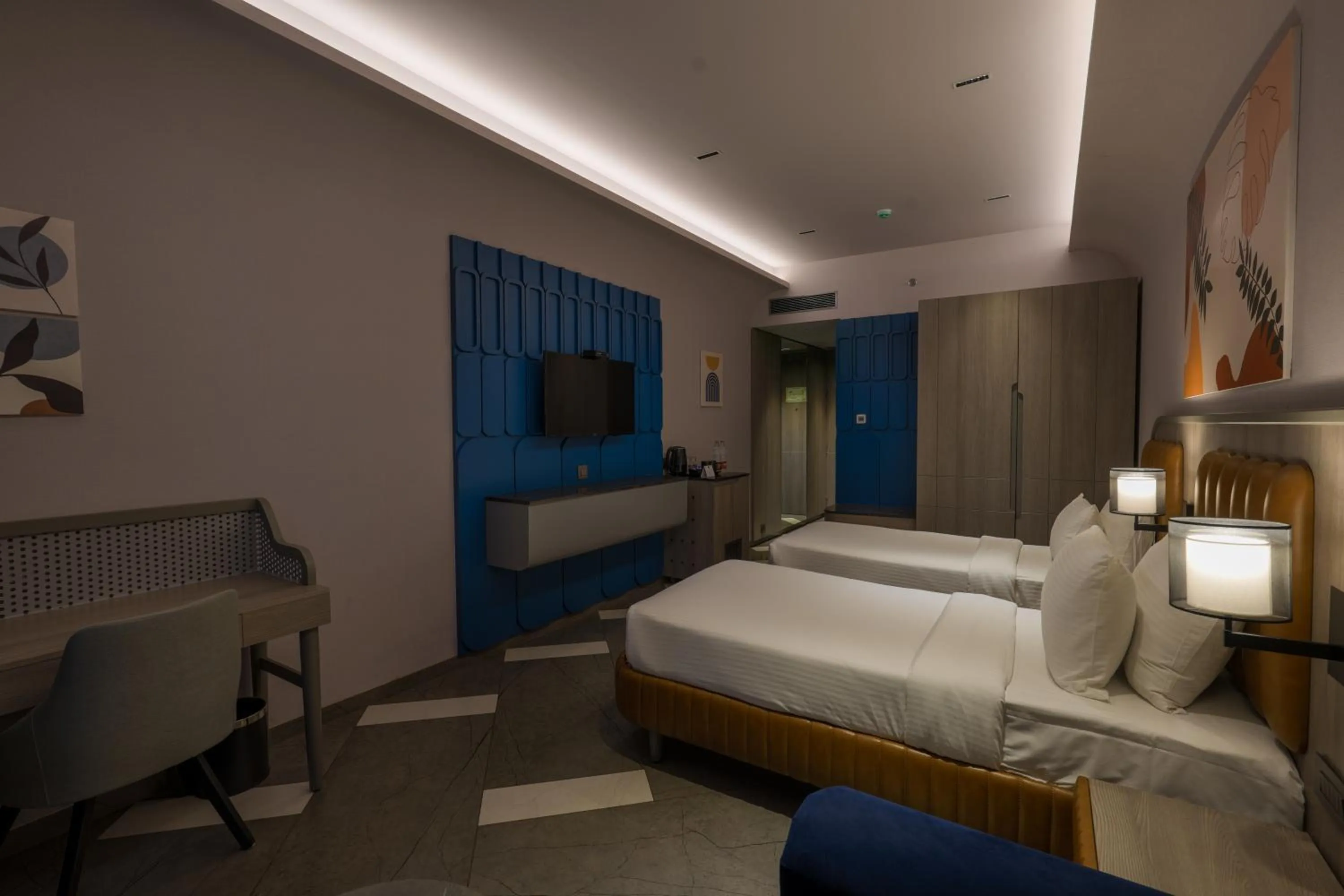 Bed in Palm Springs Resort