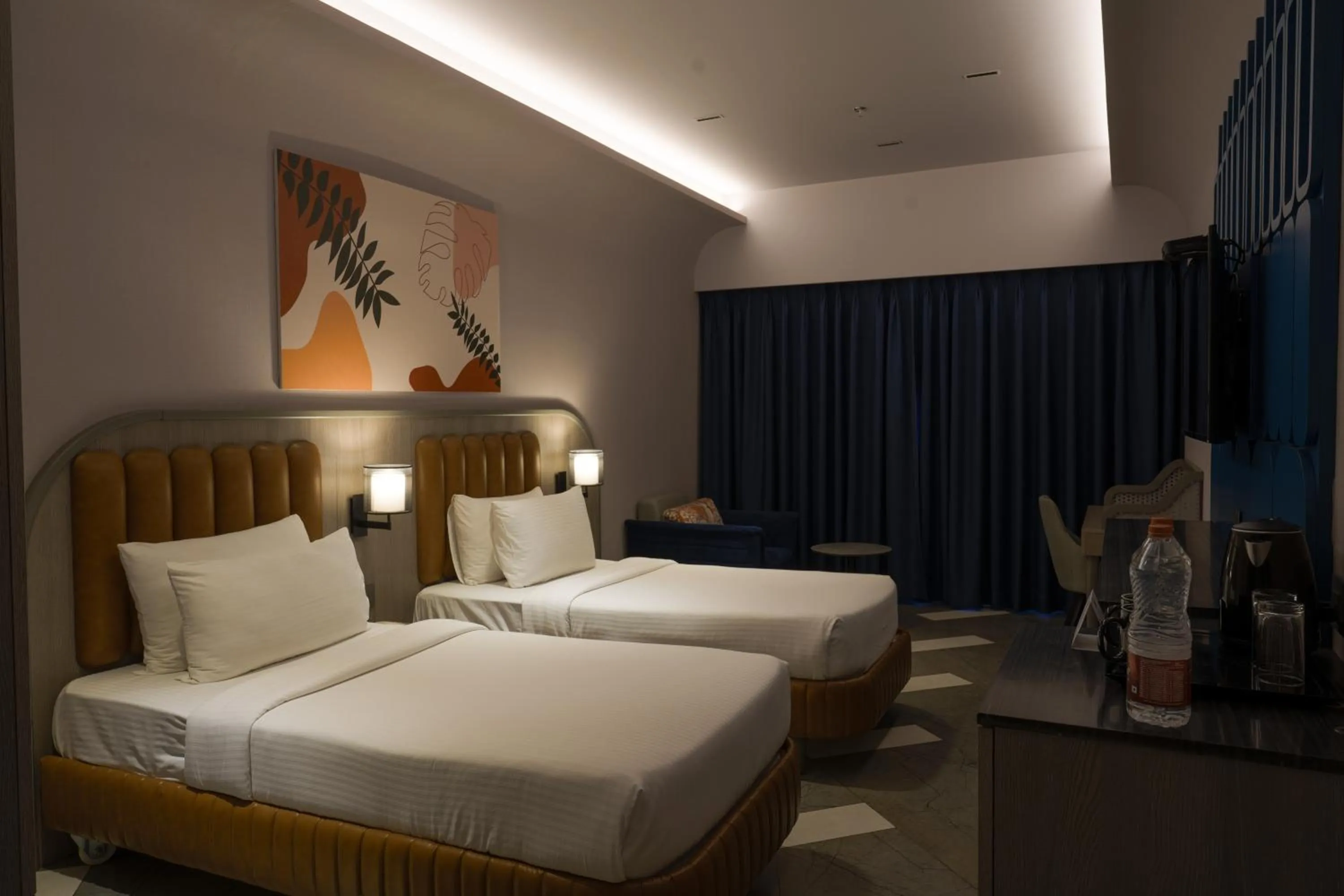 Bed in Palm Springs Resort