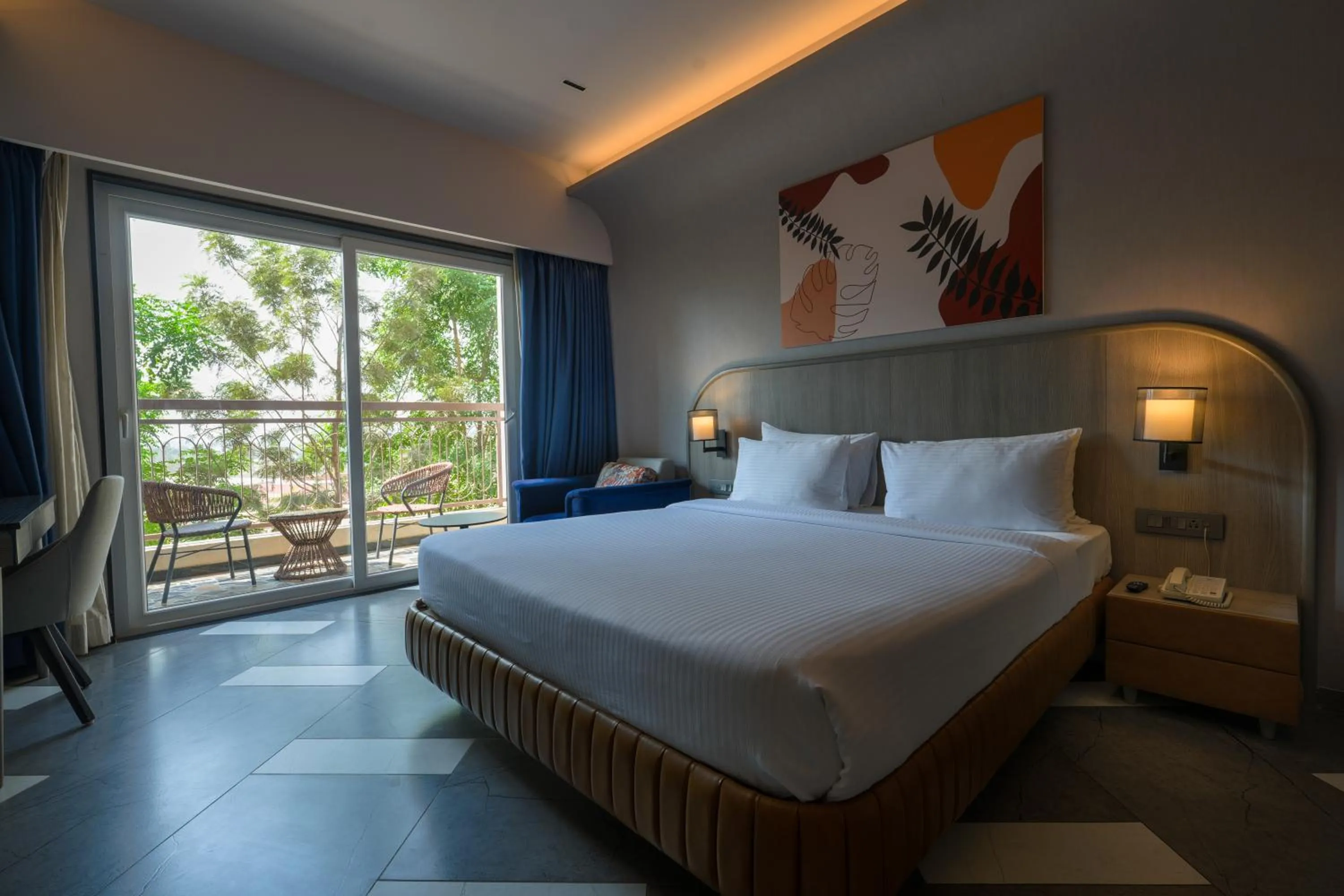 Bed in Palm Springs Resort