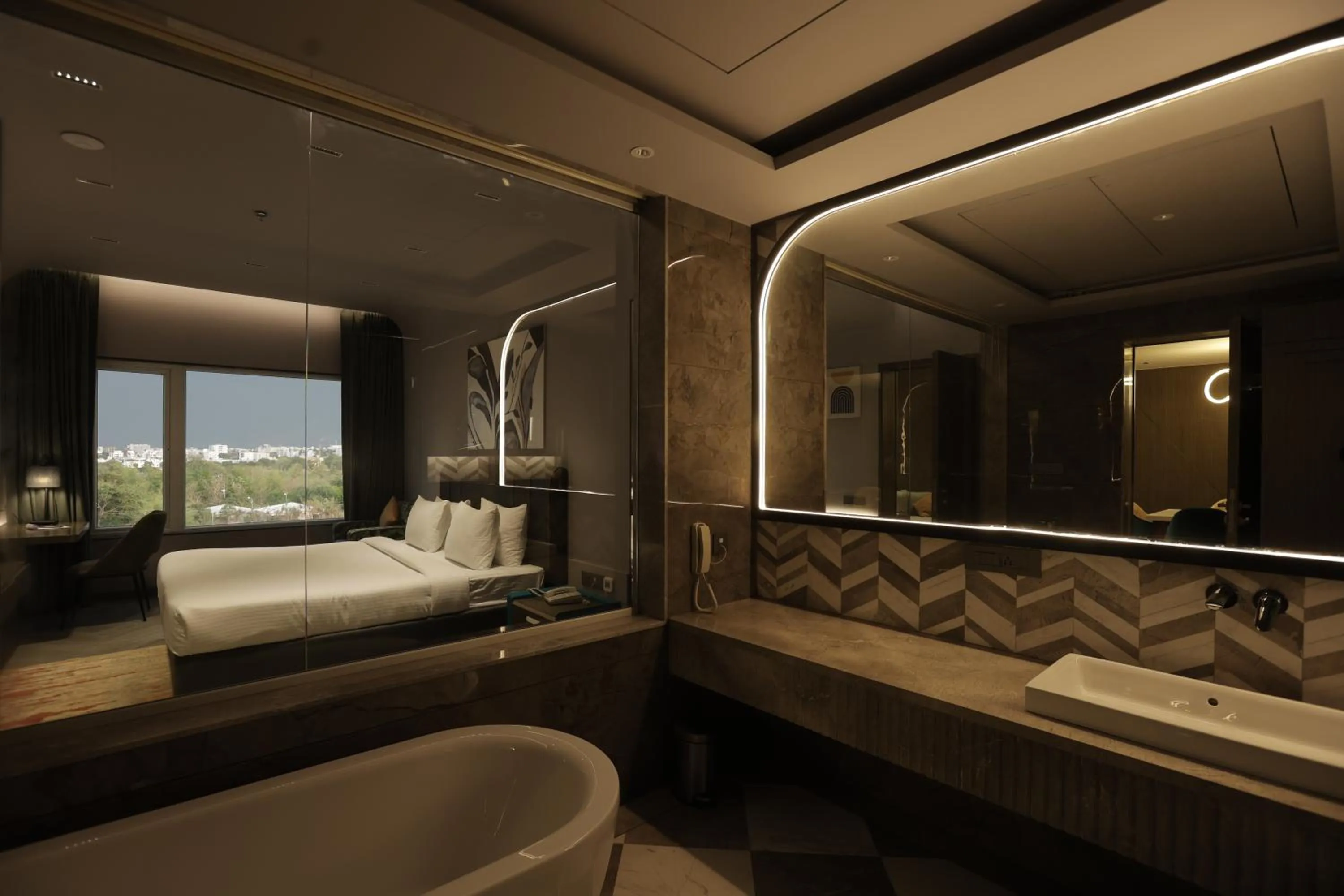 Bed in Palm Springs Resort