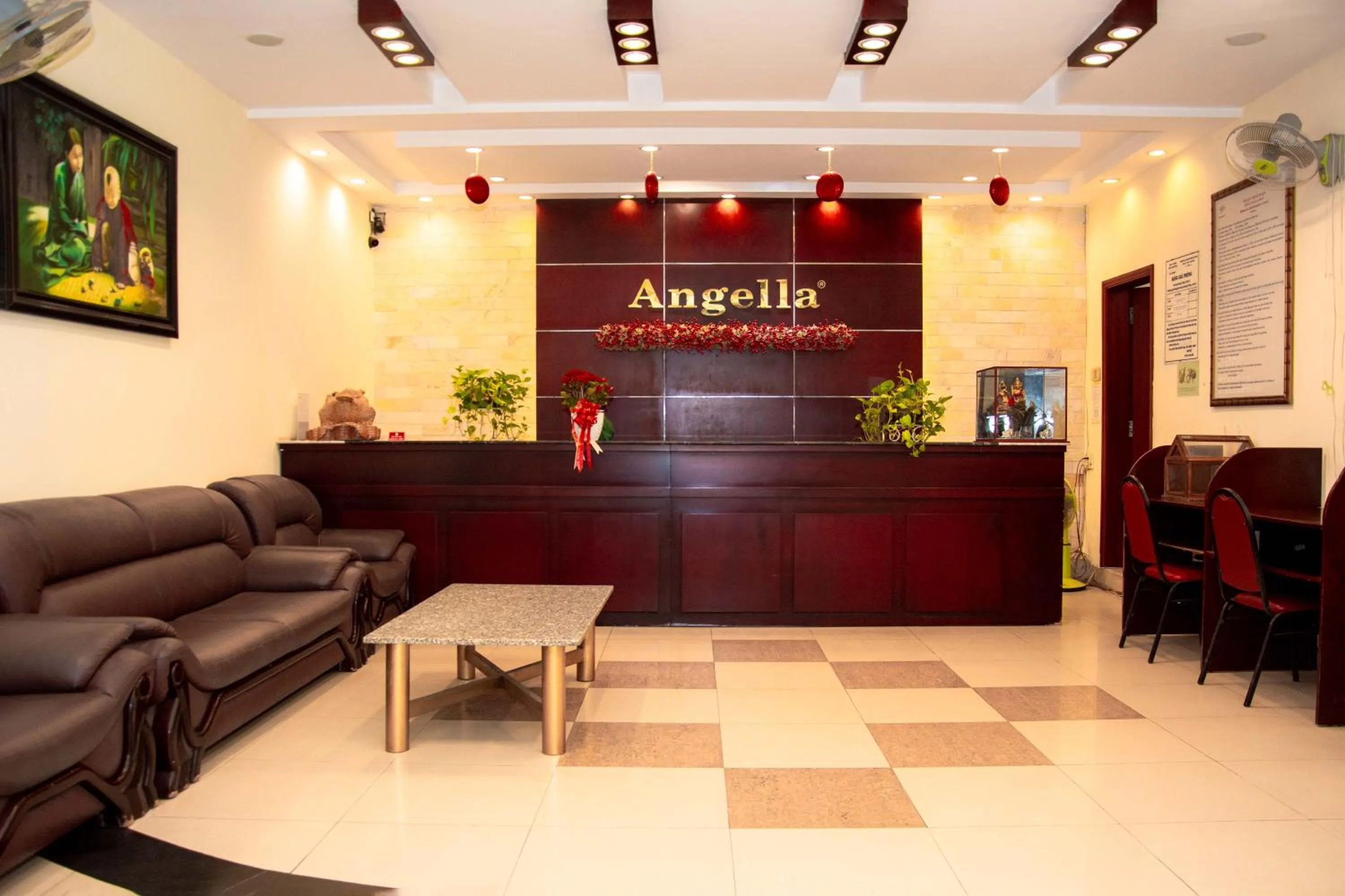 Lobby or reception in Angella Hotel