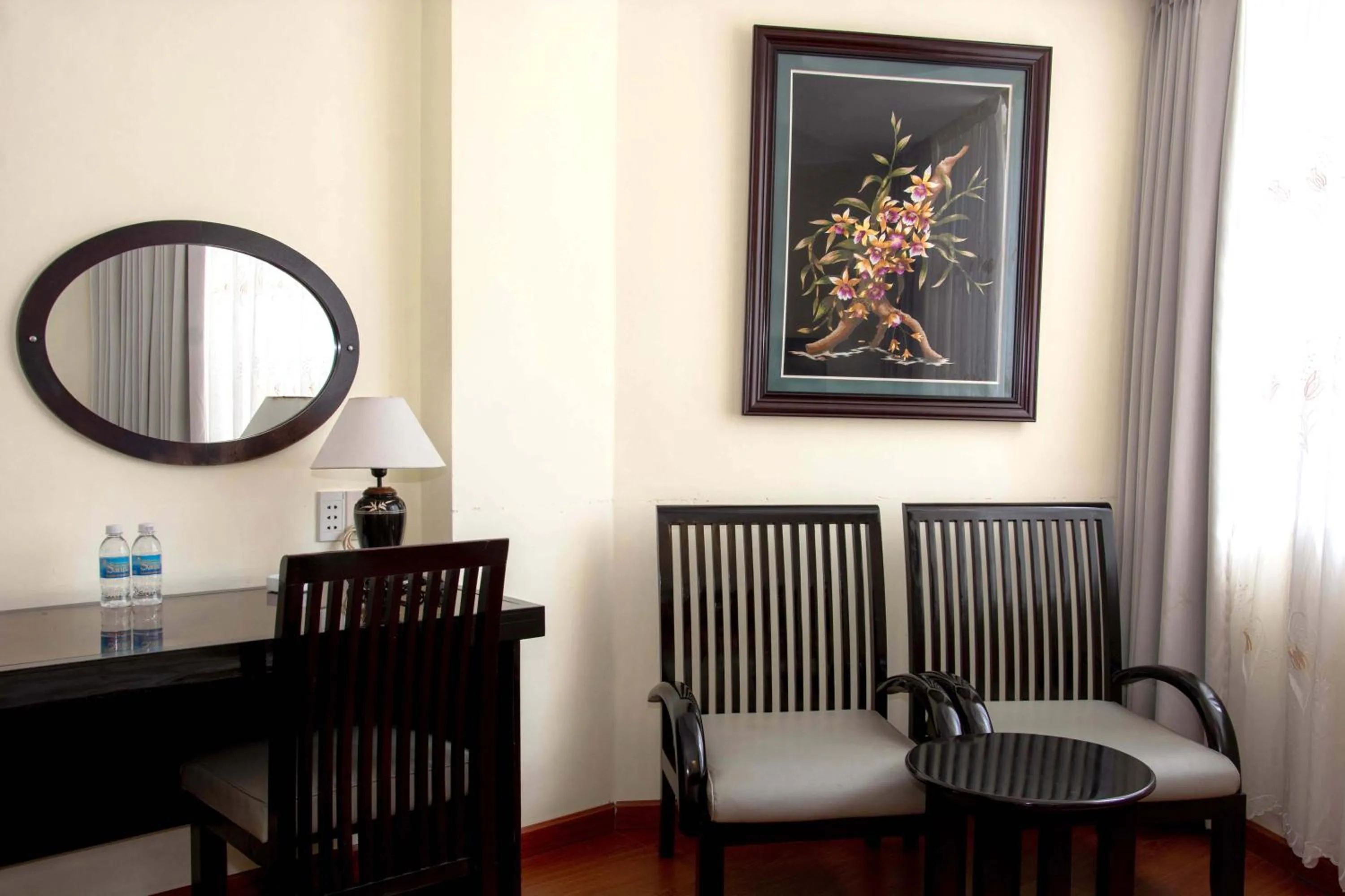 Seating area in Angella Hotel