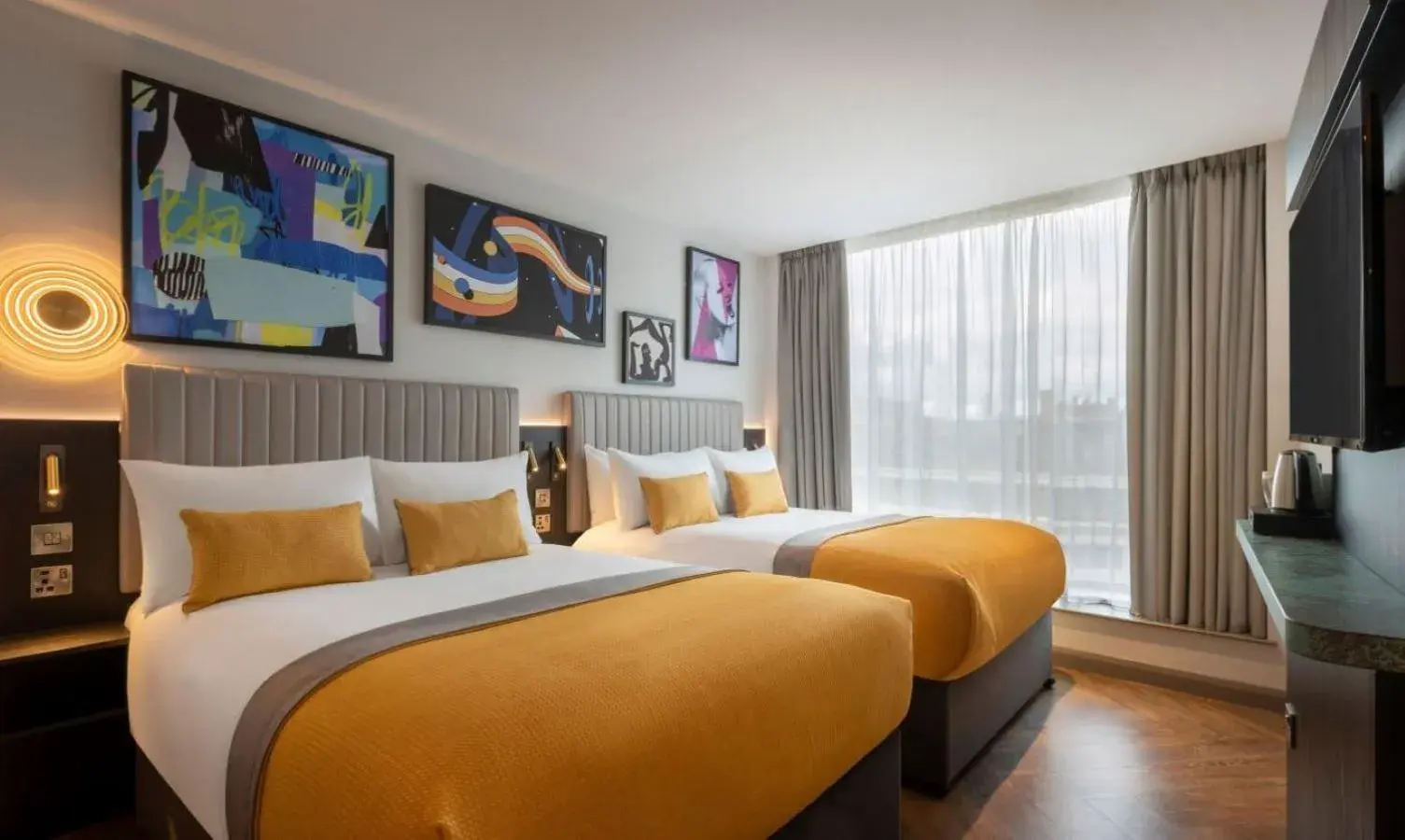 Bedroom, Bed in Maldron Hotel Shoreditch London Bedroom, Bed in Maldron Hotel Shoreditch London