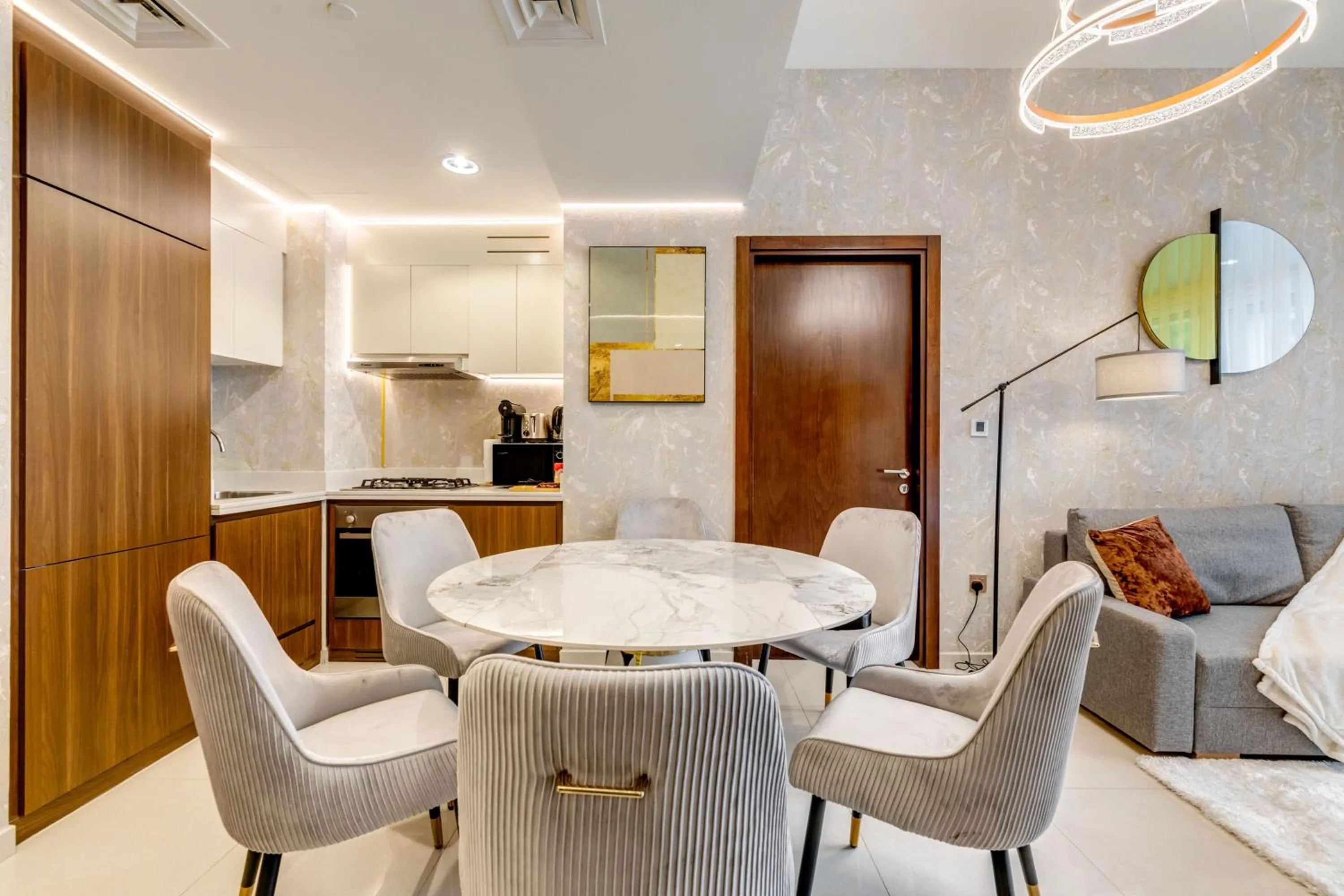 Living room in GLOBALSTAY. Luxury Apartments Near The Dubai Canal