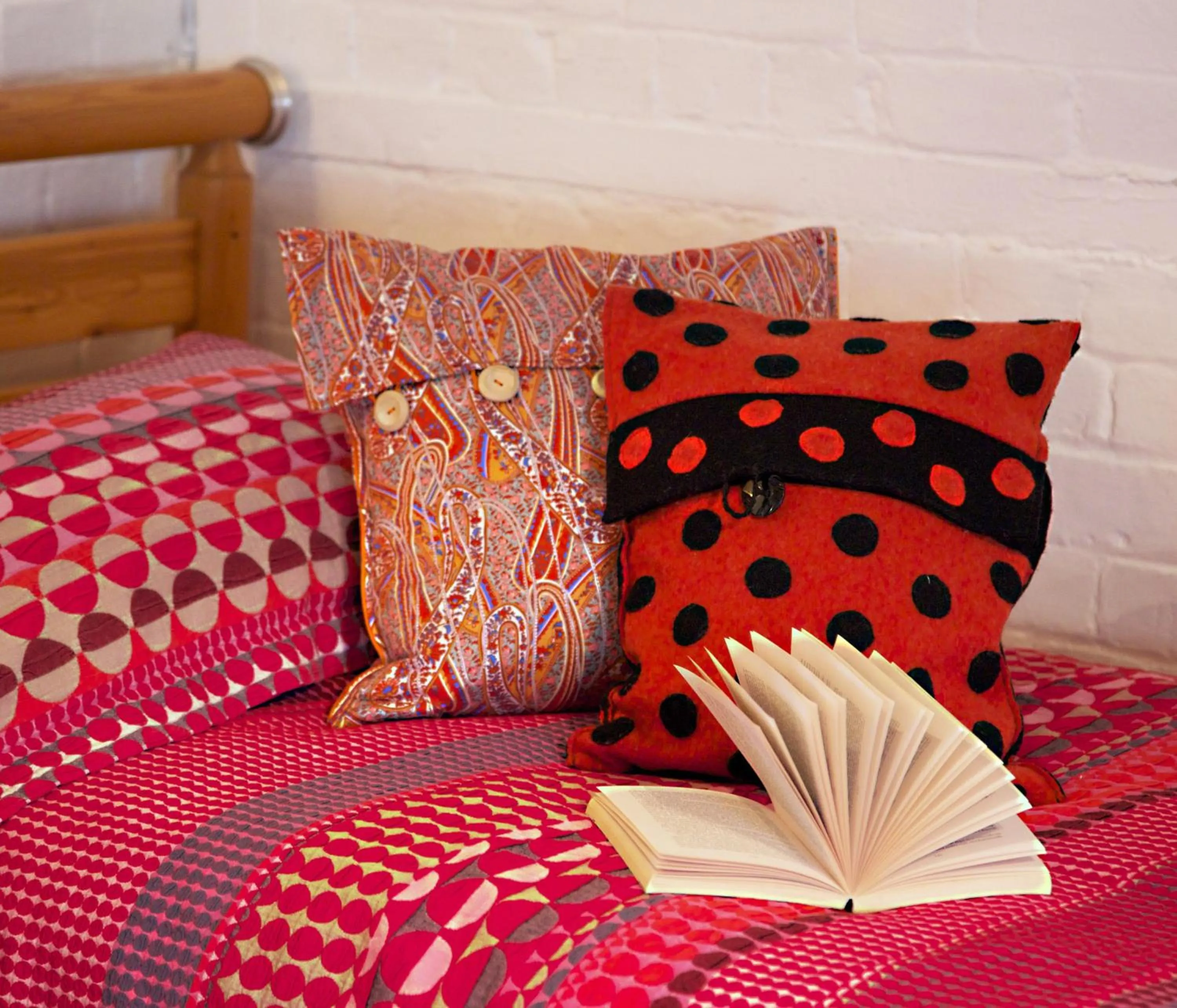 Decorative detail, Bed in B&B at The Old Mill