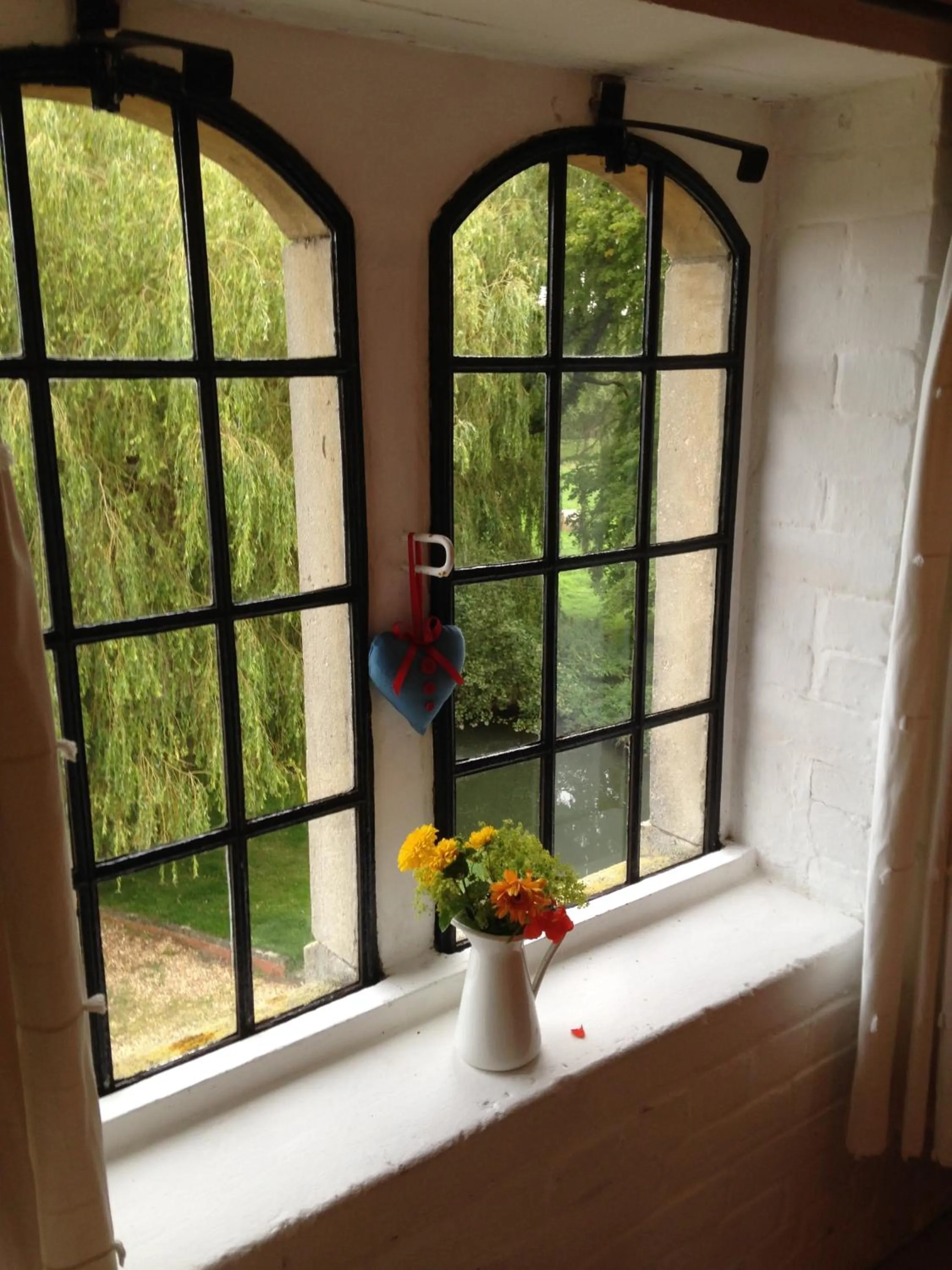 Garden view in B&B at The Old Mill