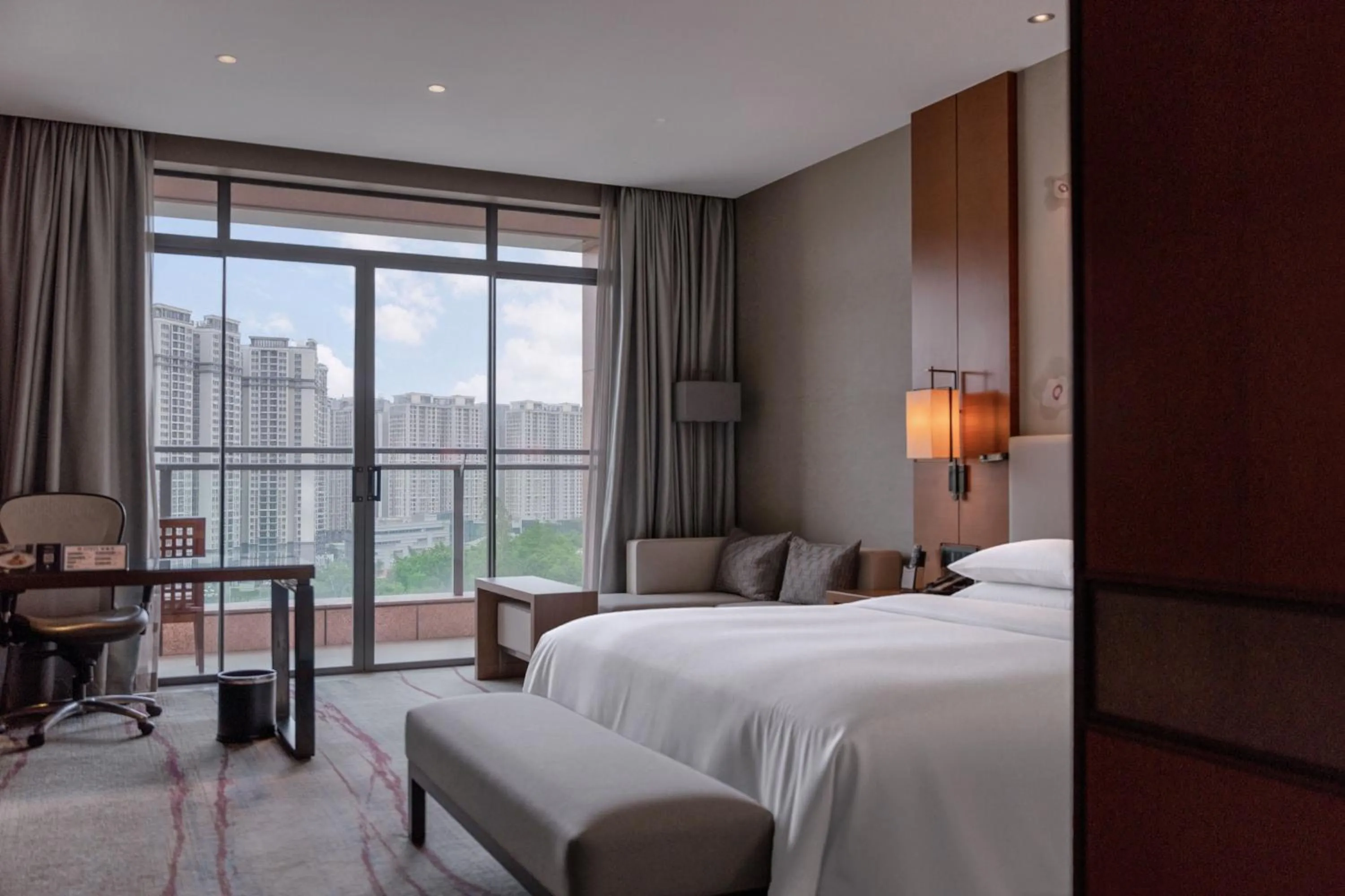 Bedroom, Bed in DoubleTree by Hilton Guangzhou Science City-Free Shuttle Bus Service During Canton Fair Period