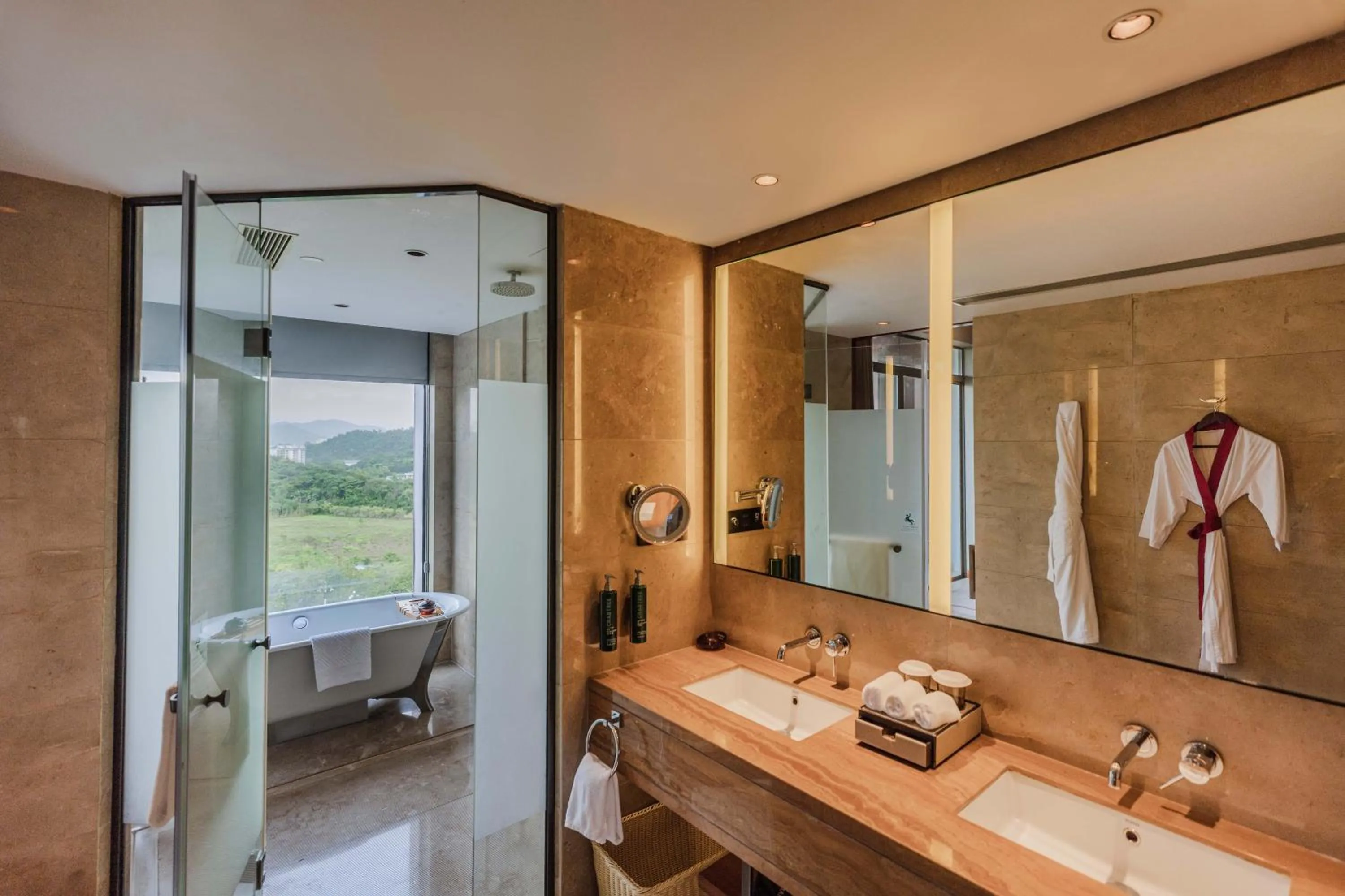 Bathroom in DoubleTree by Hilton Guangzhou Science City-Free Shuttle Bus Service During Canton Fair Period