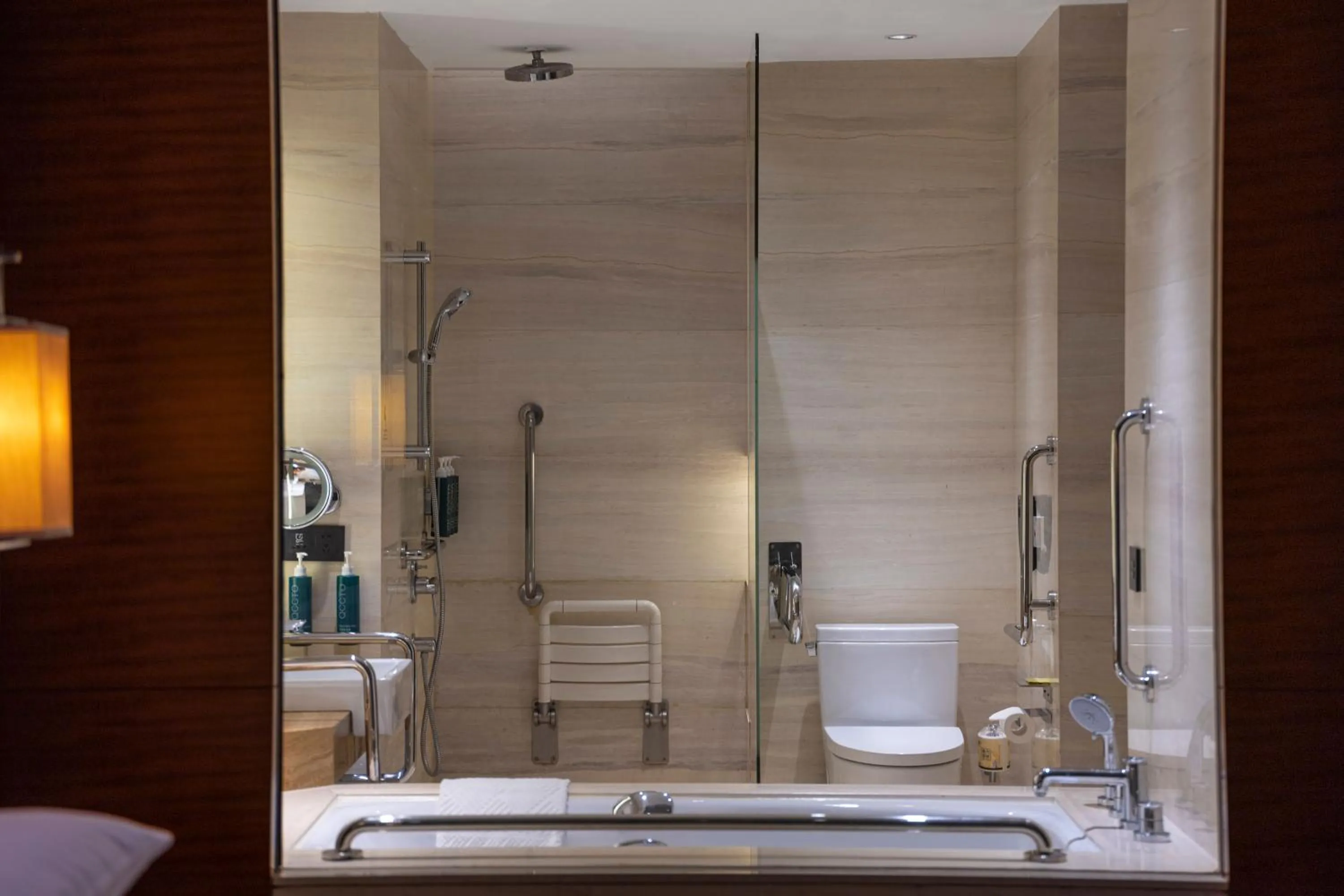 Bathroom in DoubleTree by Hilton Guangzhou Science City-Free Shuttle Bus Service During Canton Fair Period