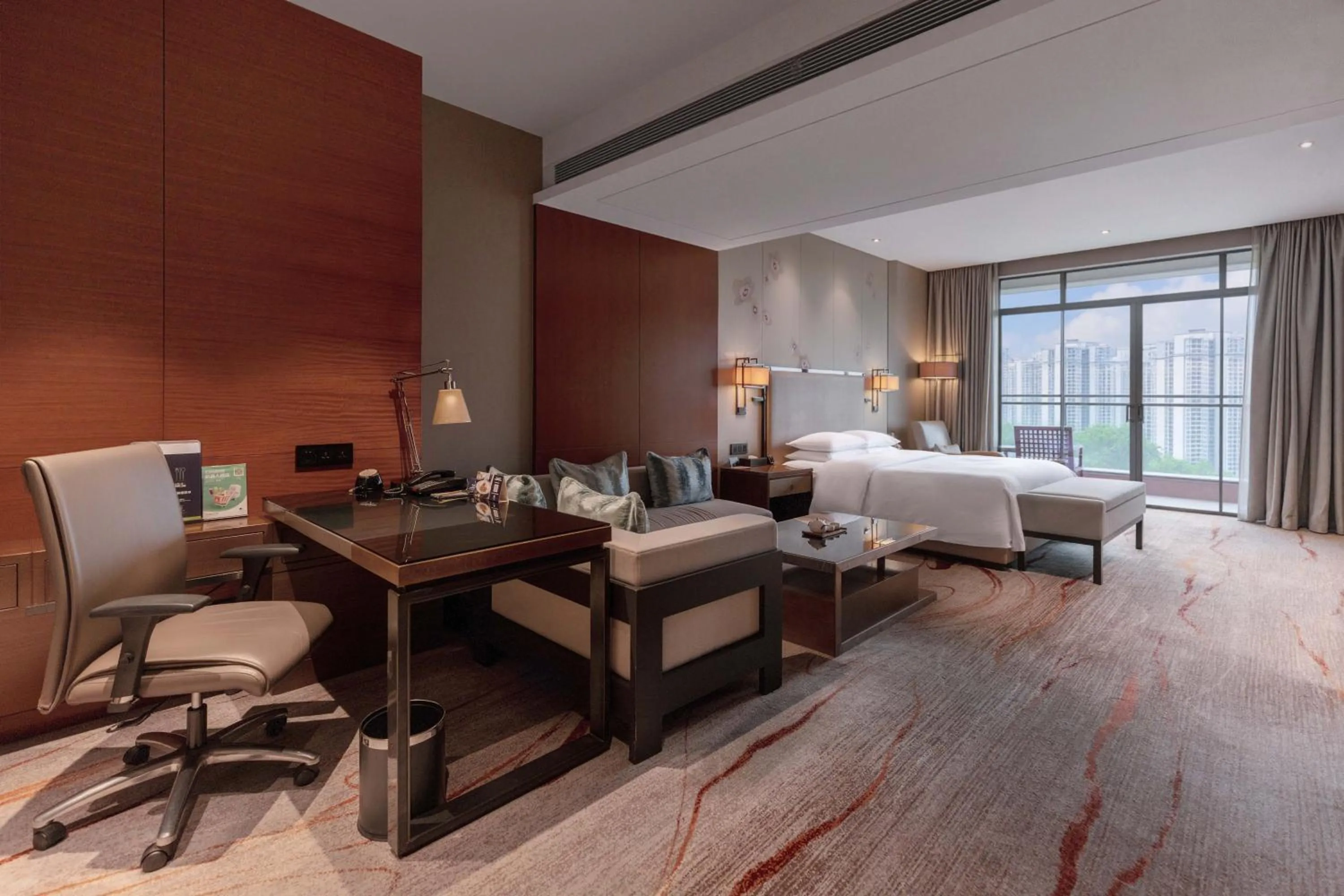 Photo of the whole room, Bed in DoubleTree by Hilton Guangzhou Science City-Free Shuttle Bus Service During Canton Fair Period