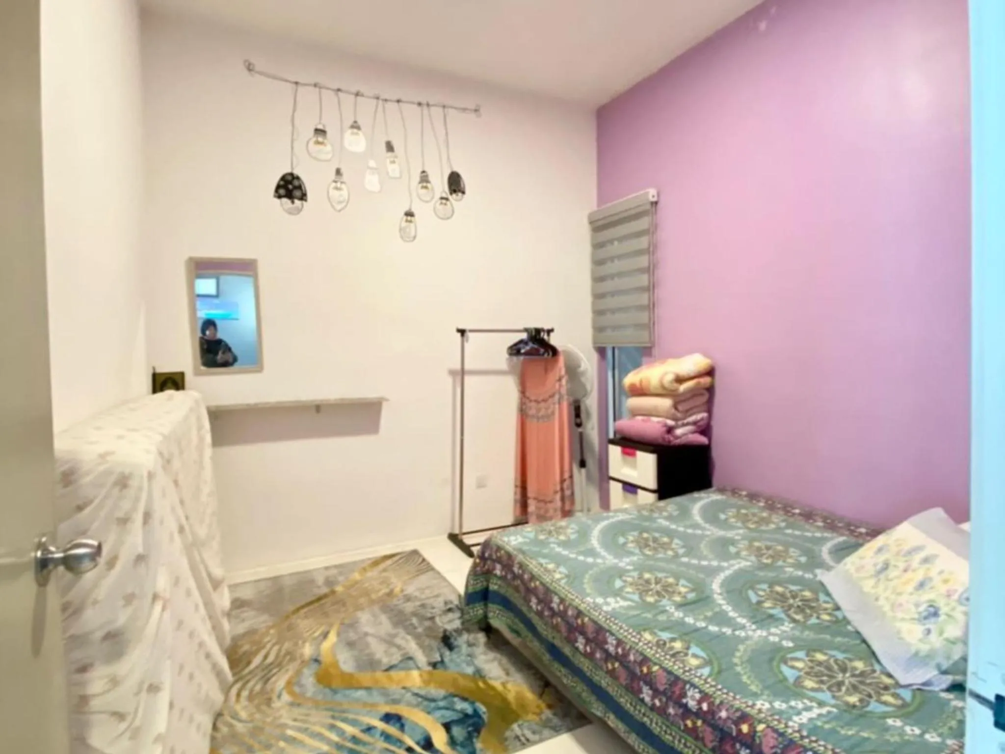 Bed in Barakah Sufi Home Stay Apartment Cameron