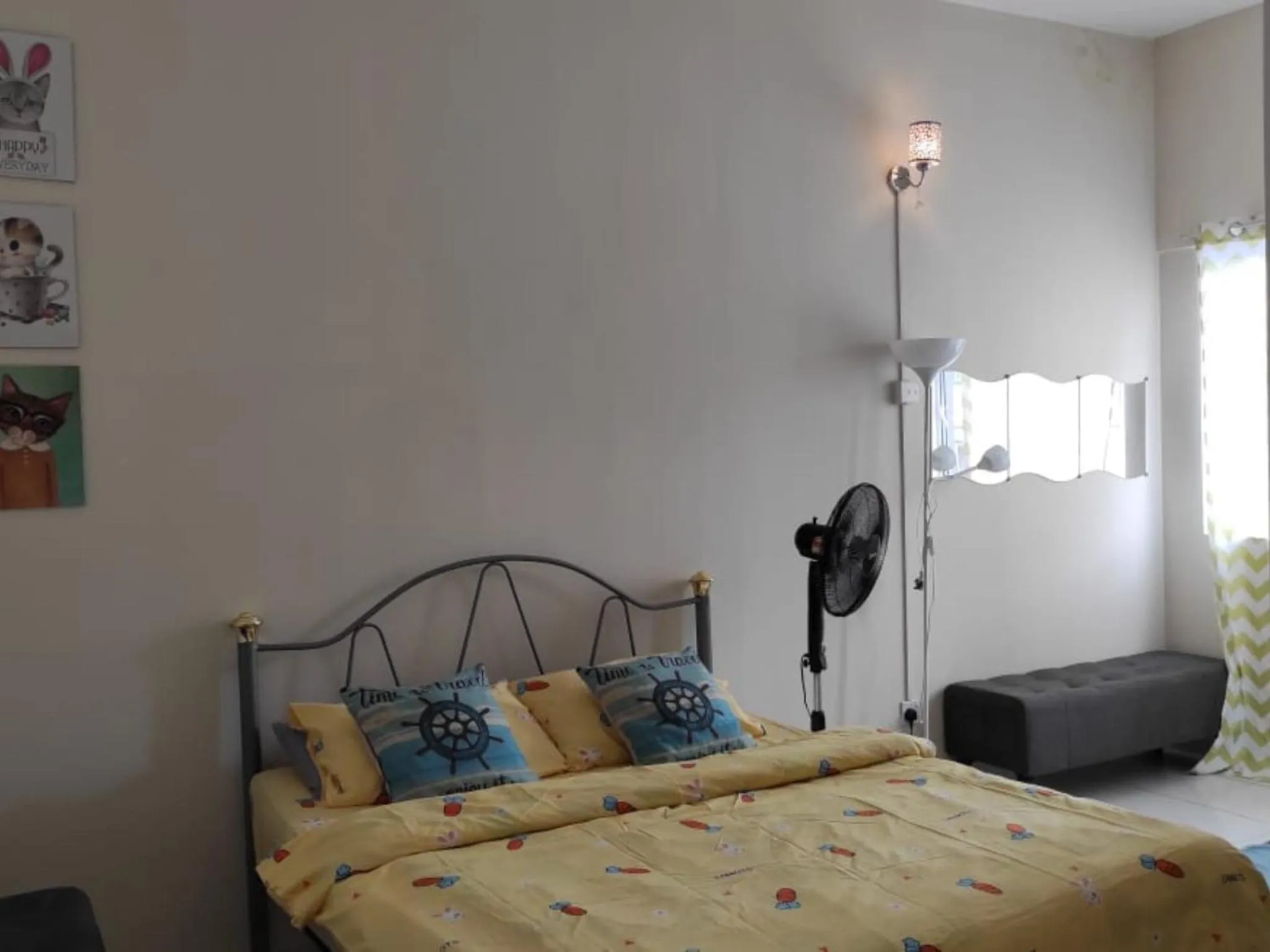 Bed in Barakah Sufi Home Stay Apartment Cameron