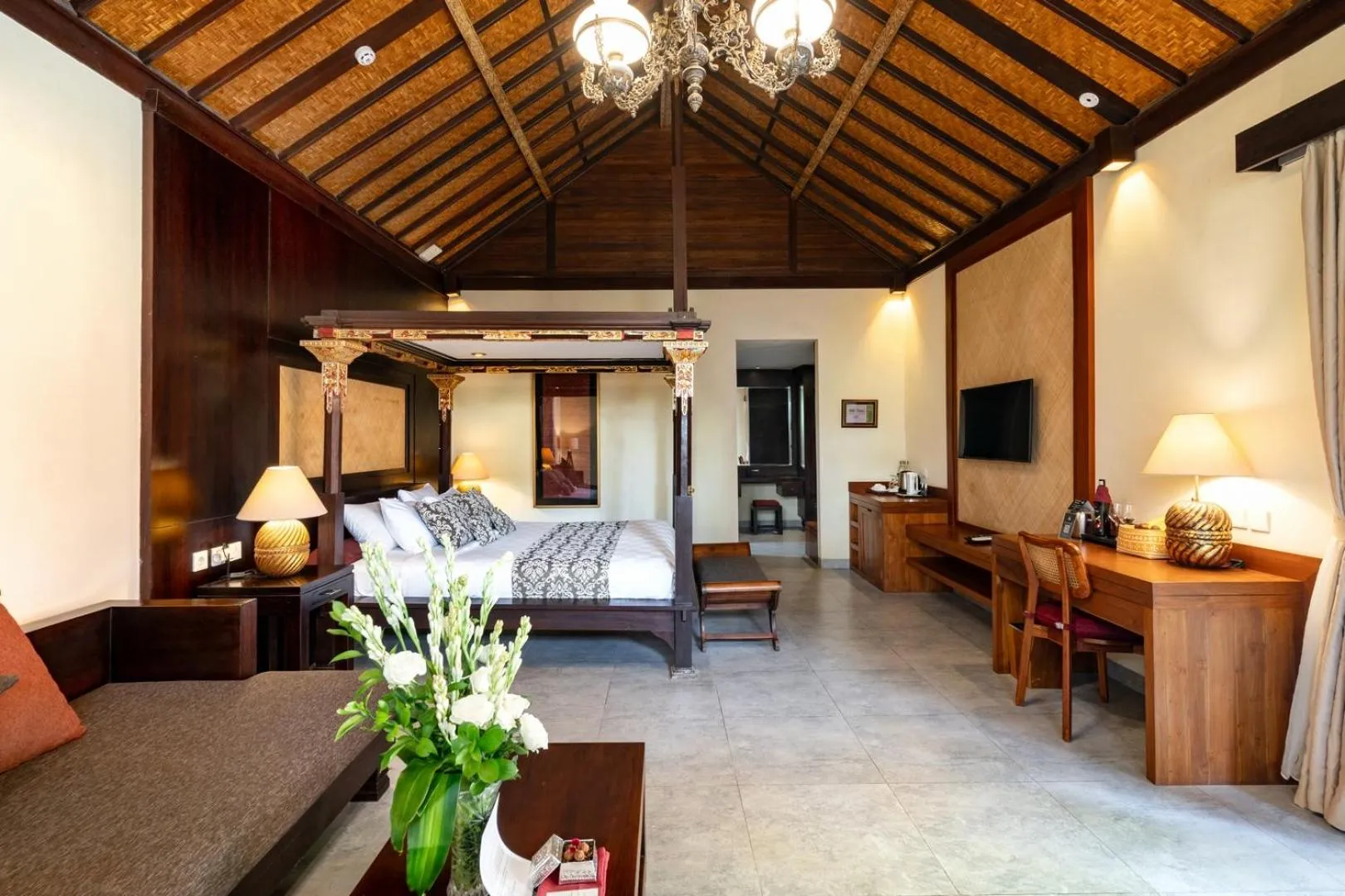 Bed in Svarga Bebek Villas