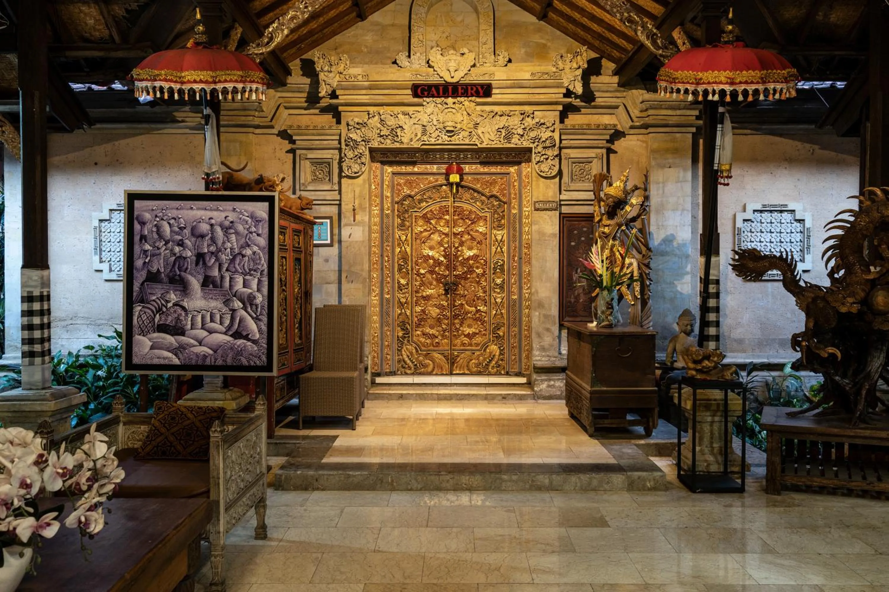 Decorative detail in Svarga Bebek Villas