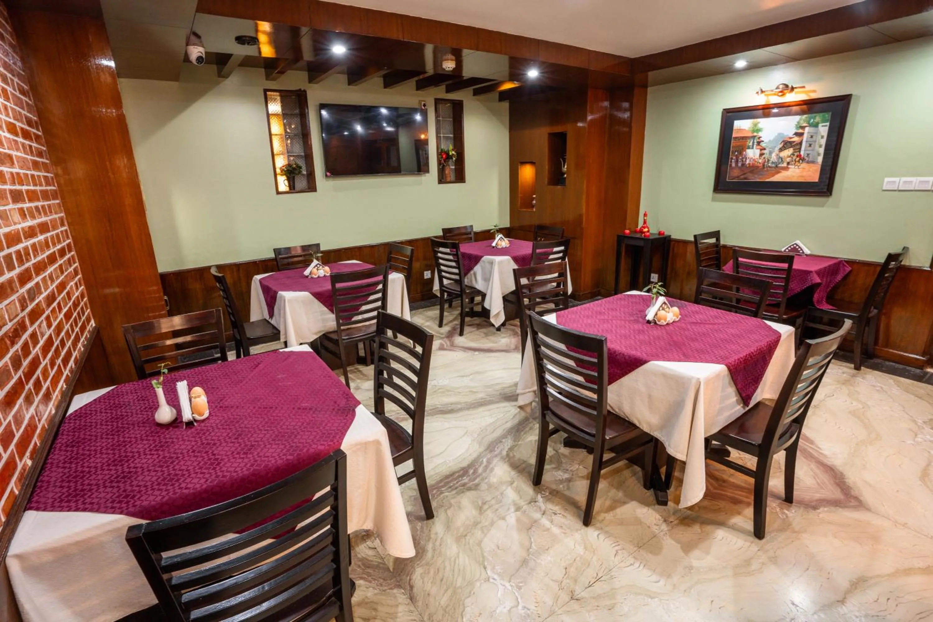 Dining area in The Luxe Inn Boutique Hotel