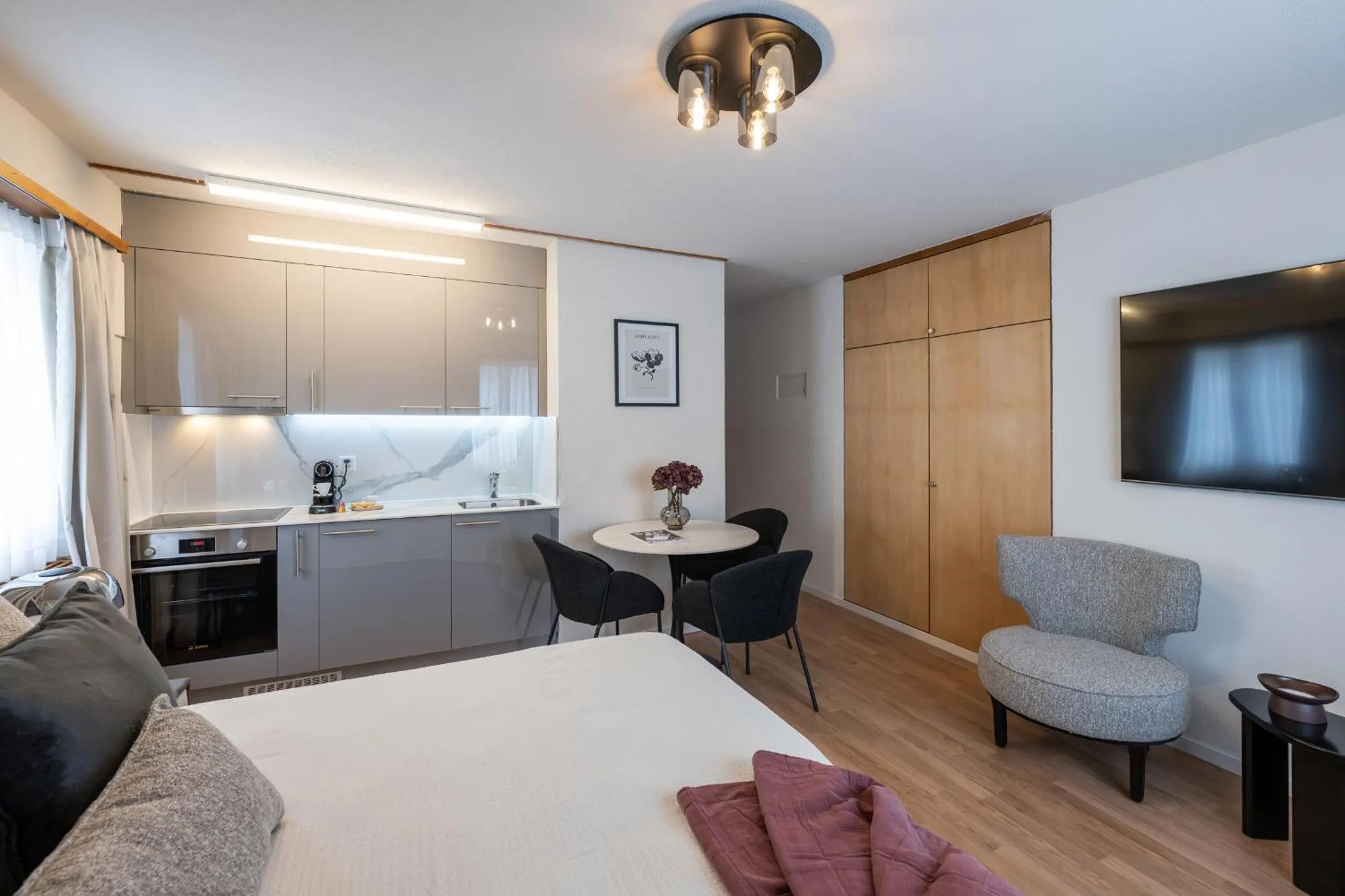 Bed in Chalet Alberti Davos Platz