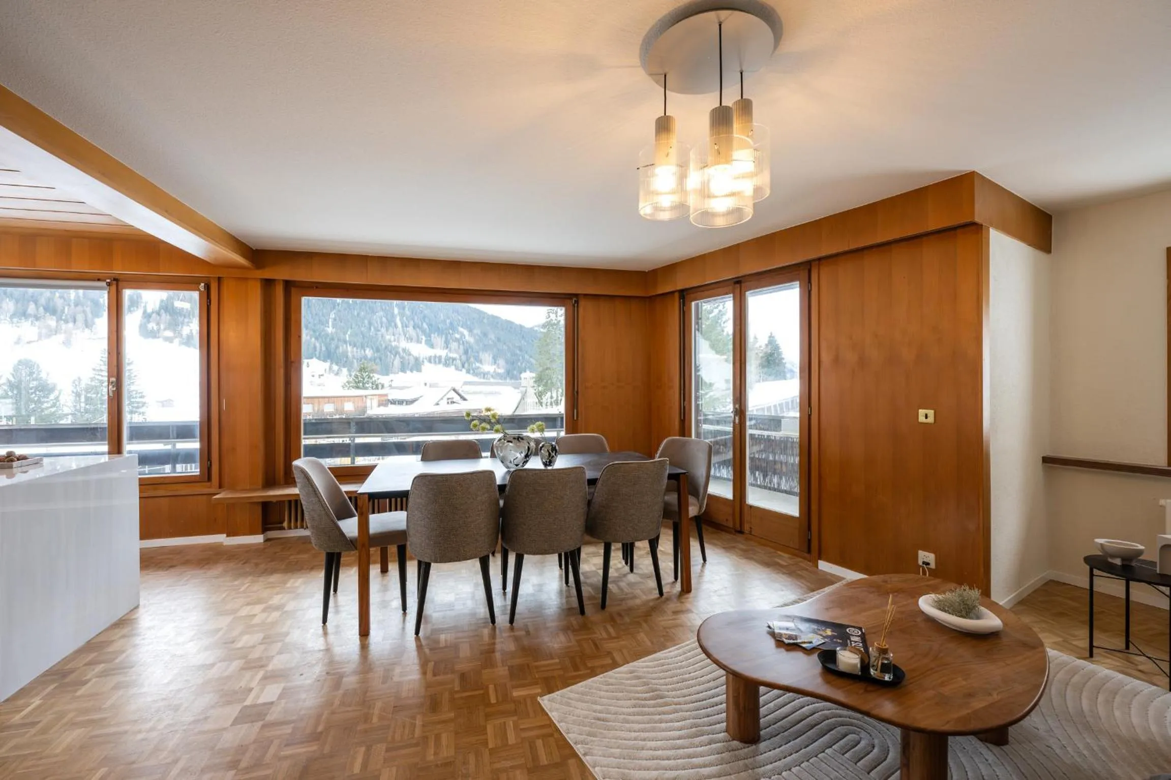 Living room in Chalet Alberti Davos Platz