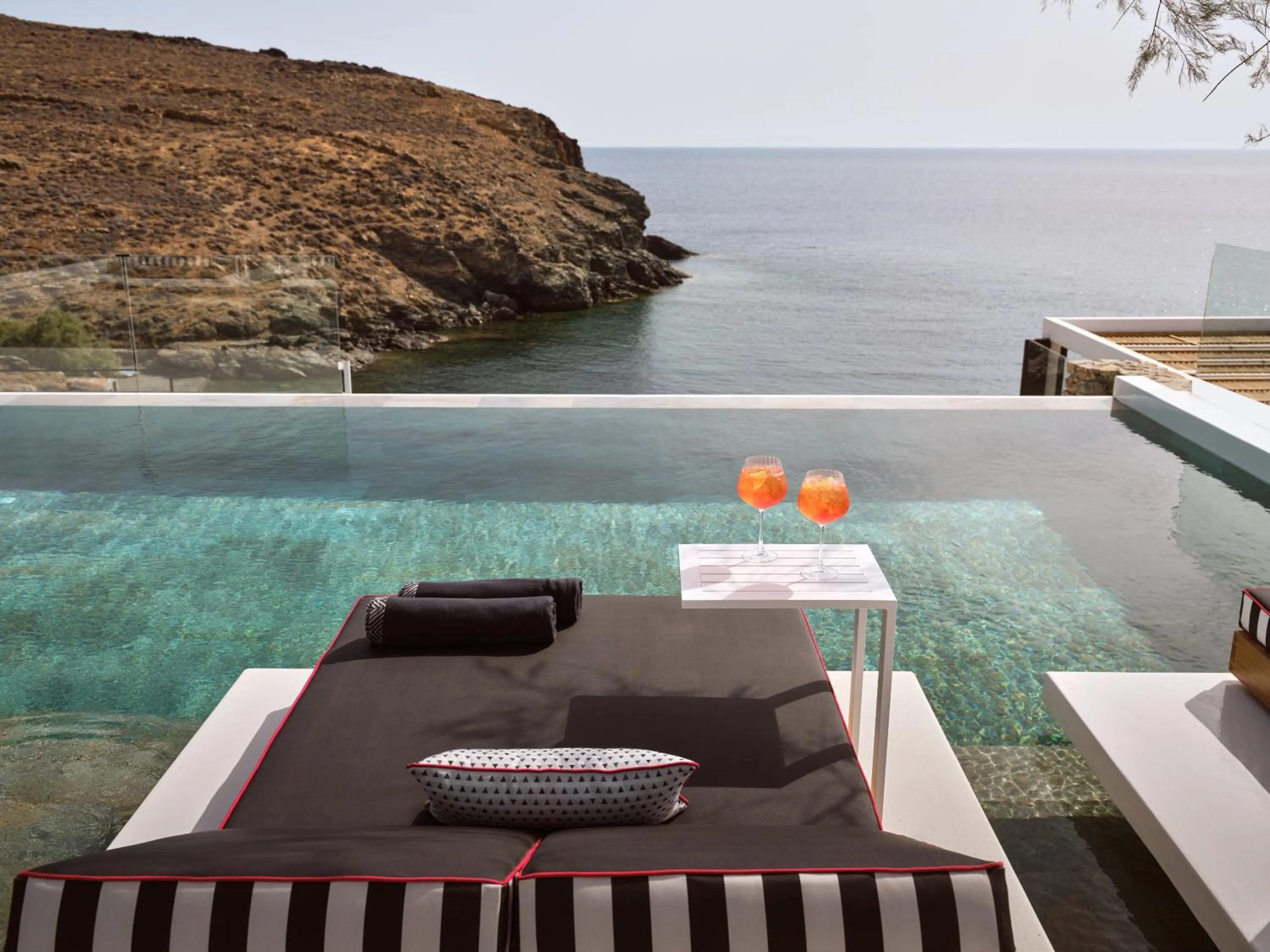Swimming pool in Semeli Coast Mykonos Curio Collection by Hilton
