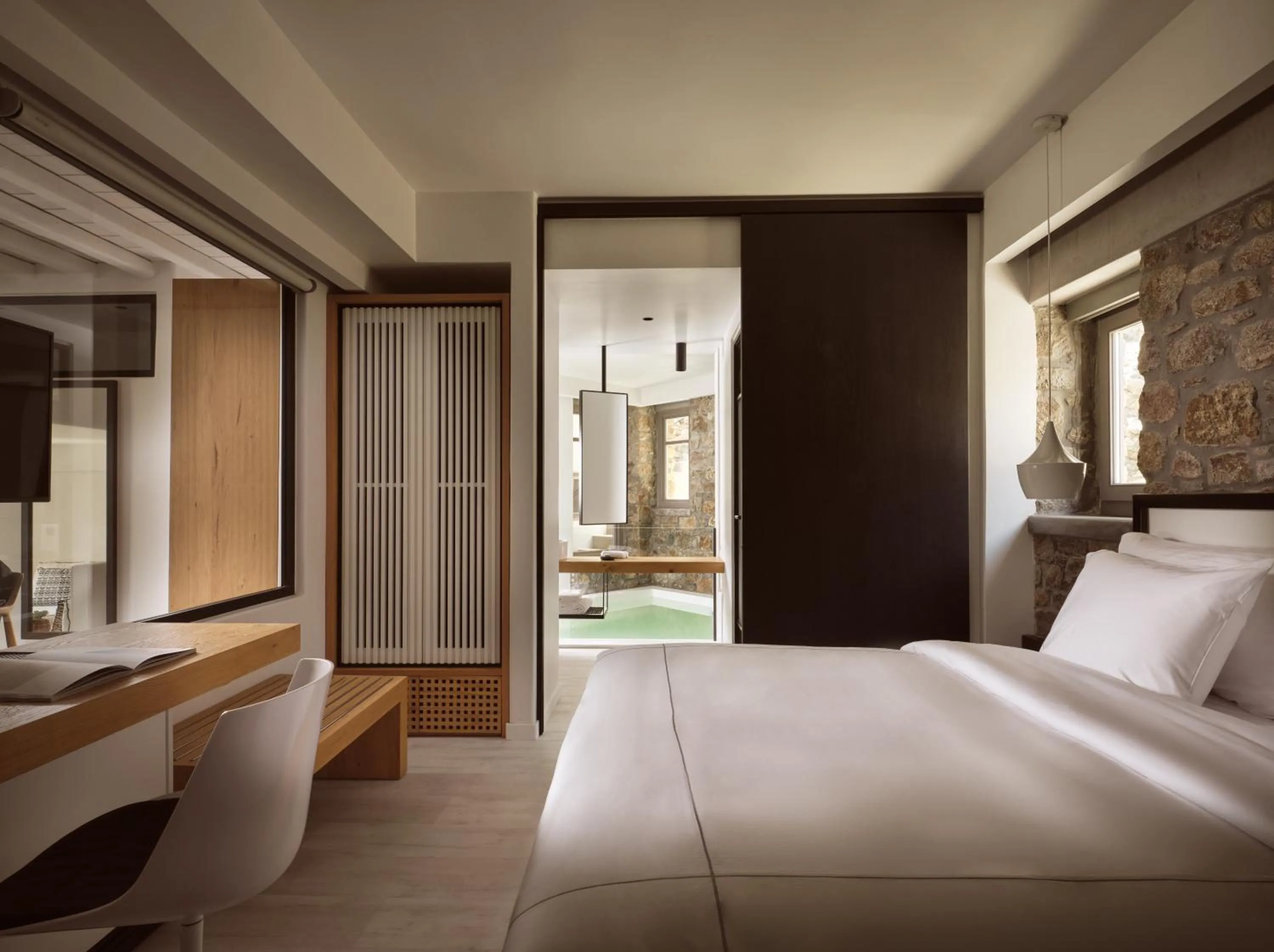 Hot Tub, Bed in Semeli Coast Mykonos Curio Collection by Hilton